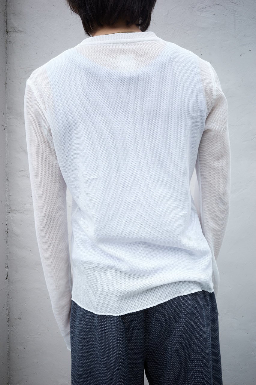 【セヤ/SEYA】のMESH SUMMER サーマル 人気、トレンドファッション・服の通販 founy(ファニー) 　ファッション　Fashion　レディースファッション　Fashion for Women　トップス・カットソー　Cut & Sew Tops　シャツ・ブラウス・オフィスカジュアル　Elegant Blouses & Button-Ups　ロングTシャツ・Tシャツ　Longline T-Shirts & Tees　カットソー・ベーシックTシャツ　Cut-and-Sewn Tops / Stretch Tees & Basics　サーマル　Thermal, Waffle Knit　シンプル　Simple, Minimal　スリーブ　Sleeve, Long Sleeve / Short Sleeve　フィット　Fit, Slim Fit　ロング　Long, Long-Length　エレガント 上品　Elegant　人気　Popular, Best Seller　夏　Summer　other-8|ID: prp329100004454693 ipo3291000000034954188