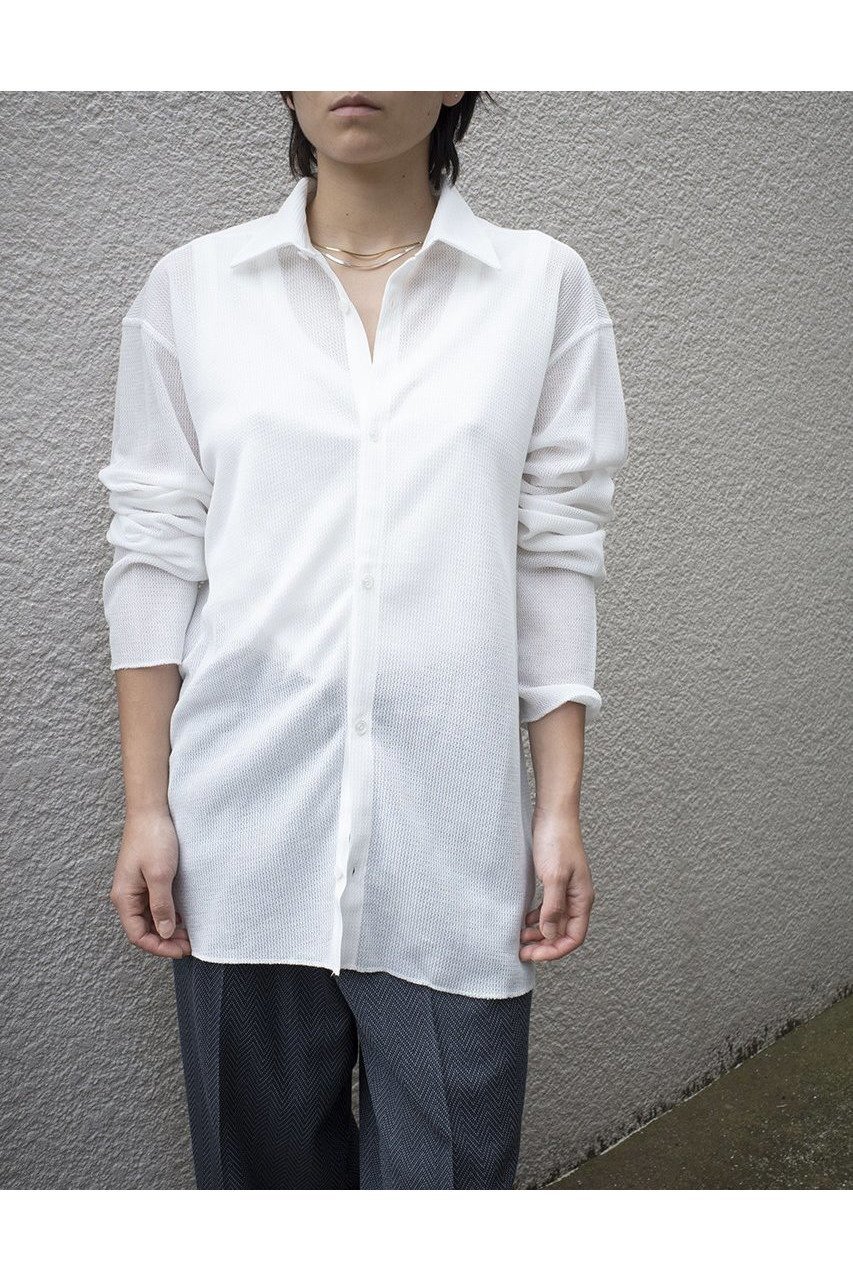 【セヤ/SEYA】のMESH カラーシャツ 人気、トレンドファッション・服の通販 founy(ファニー) 　ファッション　Fashion　レディースファッション　WOMEN　トップス・カットソー　Tops/Tshirt　シャツ/ブラウス　Shirts/Blouses　シンプル　Simple　スリーブ　Sleeve　ロング　Long　エレガント 上品　Elegant　other-6|ID: prp329100004454694 ipo3291000000031588931