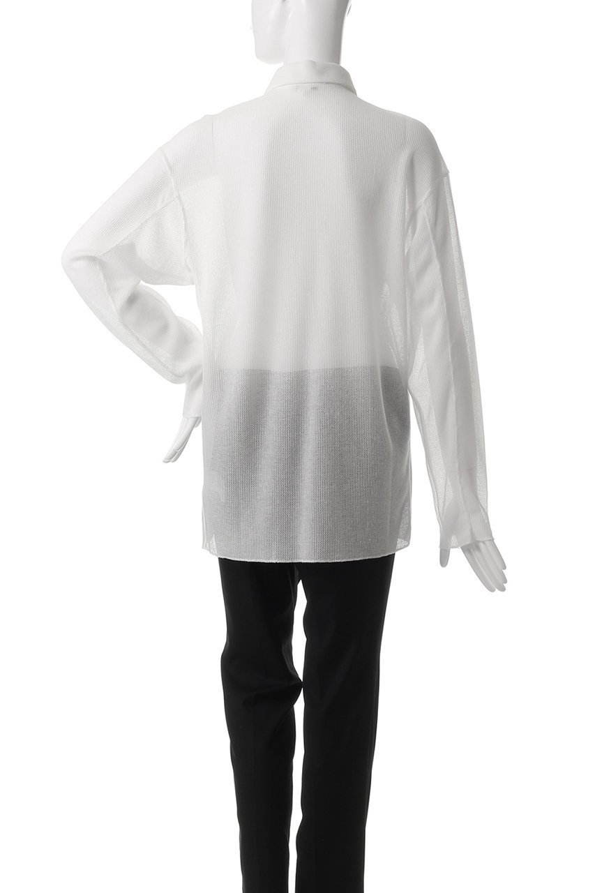 【セヤ/SEYA】のMESH カラーシャツ 人気、トレンドファッション・服の通販 founy(ファニー) 　ファッション　Fashion　レディースファッション　Fashion for Women　トップス・カットソー　Cut & Sew Tops　シャツ・ブラウス・オフィスカジュアル　Elegant Blouses & Button-Ups　シンプル　Simple, Minimal　スリーブ　Sleeve, Long Sleeve / Short Sleeve　ロング　Long, Long-Length　エレガント 上品　Elegant　other-4|ID: prp329100004454694 ipo3291000000032846104
