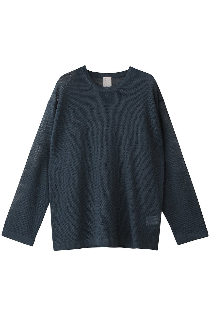 【セヤ/SEYA】のKOMOREBI シアーセーター インテリア・キッズ・メンズ・レディースファッション・服の通販 founy(ファニー) 　ファッション　Fashion　レディースファッション　Fashion for Women　トップス・カットソー　Cut & Sew Tops　ニット　Knit Tops & Sweaters　カジュアルプルオーバー・ニットトップス　Pullovers & Knit Tops / Casual Pullovers　シンプル　Simple, Minimal　リネン　Linen, Linen Fabric　夏　Summer　定番　Standard, Basic Item　ミネラルブルー|ID: prp329100004454695 ipo3291000000032933832