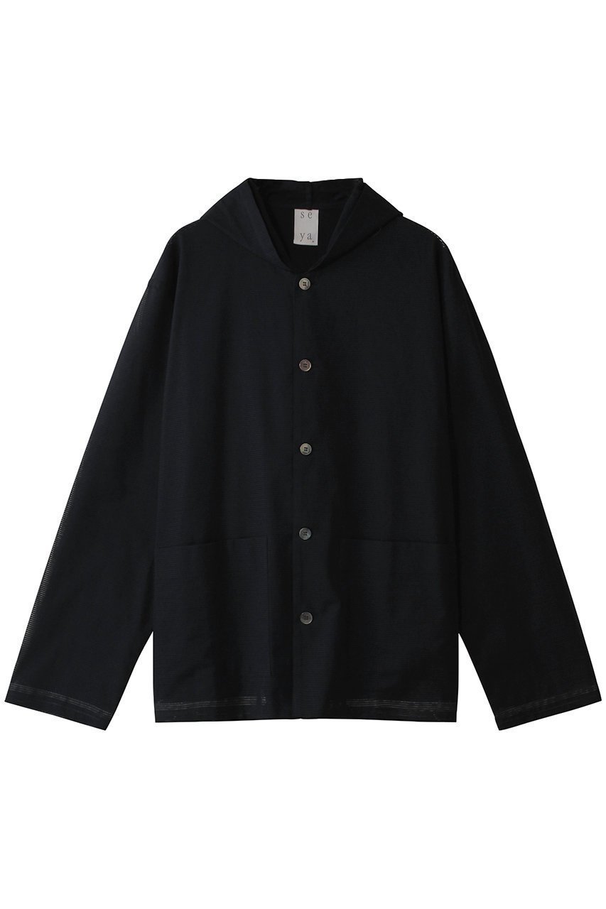 【セヤ/SEYA】のフーディー ロングスリーブシャツ 人気、トレンドファッション・服の通販 founy(ファニー) 　ファッション　Fashion　レディースファッション　Fashion for Women　トップス・カットソー　Cut & Sew Tops　シャツ・ブラウス・オフィスカジュアル　Elegant Blouses & Button-Ups　ストライプ　Stripe, Striped Pattern　スリーブ　Sleeve, Long Sleeve / Short Sleeve　タンク　Tank Top, Sleeveless Top　ポケット　Pocket, Pocket Detail　ルーズ　Loose, Oversized　ロング　Long, Long-Length　エレガント 上品　Elegant　夏　Summer　 other-1|ID: prp329100004454698 ipo3291000000032846197