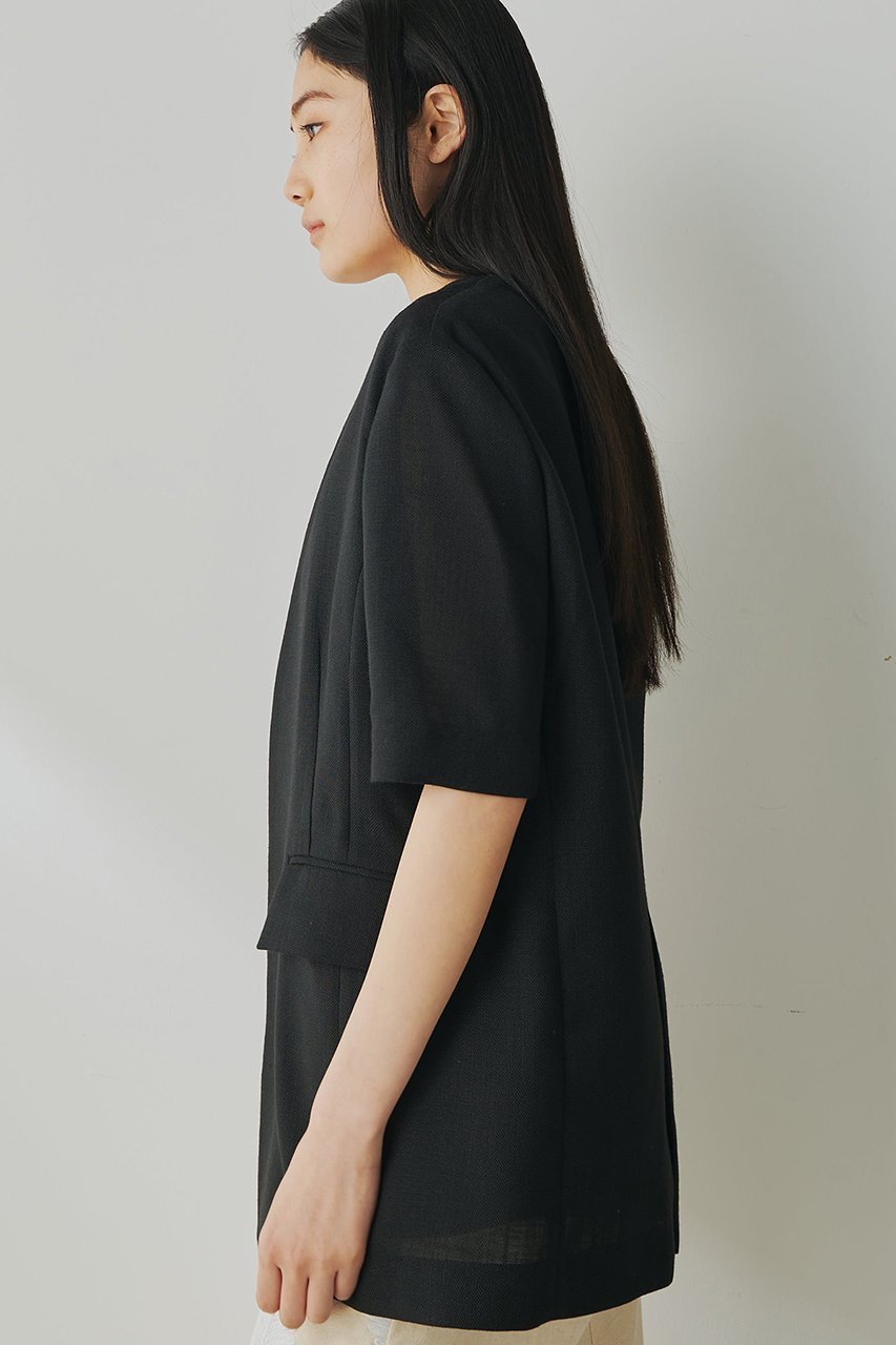 【ウィムガゼット/Whim Gazette】のジュートライクハーフスリーブジャケット 人気、トレンドファッション・服の通販 founy(ファニー) 　ファッション　Fashion　レディースファッション　WOMEN　アウター　Coat Outerwear　ジャケット　Jackets　おすすめ　Recommend　クール　Cool　ジャケット　Jacket　ノースリーブ　No Sleeve　ビスチェ　Bustier　エレガント 上品　Elegant　再入荷　Restock/Back In Stock/Re Arrival　半袖　Short Sleeve　夏　Summer　春　Spring　S/S・春夏　Ss・Spring/Summer　other-3|ID: prp329100004454705 ipo3291000000031251437