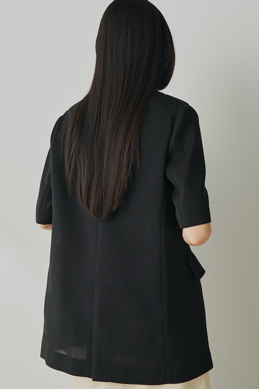 【ウィムガゼット/Whim Gazette】のジュートライクハーフスリーブジャケット 人気、トレンドファッション・服の通販 founy(ファニー) 　ファッション　Fashion　レディースファッション　WOMEN　アウター　Coat Outerwear　ジャケット　Jackets　おすすめ　Recommend　クール　Cool　ジャケット　Jacket　ノースリーブ　No Sleeve　ビスチェ　Bustier　エレガント 上品　Elegant　再入荷　Restock/Back In Stock/Re Arrival　半袖　Short Sleeve　夏　Summer　春　Spring　S/S・春夏　Ss・Spring/Summer　other-4|ID: prp329100004454705 ipo3291000000031251439