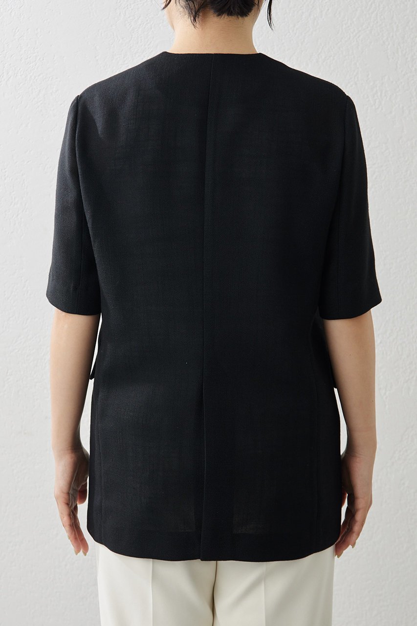 【ウィムガゼット/Whim Gazette】のジュートライクハーフスリーブジャケット 人気、トレンドファッション・服の通販 founy(ファニー) 　ファッション　Fashion　レディースファッション　Fashion for Women　アウター　Coat / Outerwear Collection　レディースジャケット・軽アウター　Jackets　おすすめ　Recommended / Our Picks　クール　Cool, Chic　ジャケット　Jacket, Outerwear　ノースリーブ　Sleeveless, No-Sleeve　ビスチェ　Bustier, Corset Top　エレガント 上品　Elegant　半袖　Short Sleeve, Half Sleeve　夏　Summer　春　Spring　S/S・春夏　SS, Spring/Summer, Warm Season　other-8|ID: prp329100004454705 ipo3291000000032791147