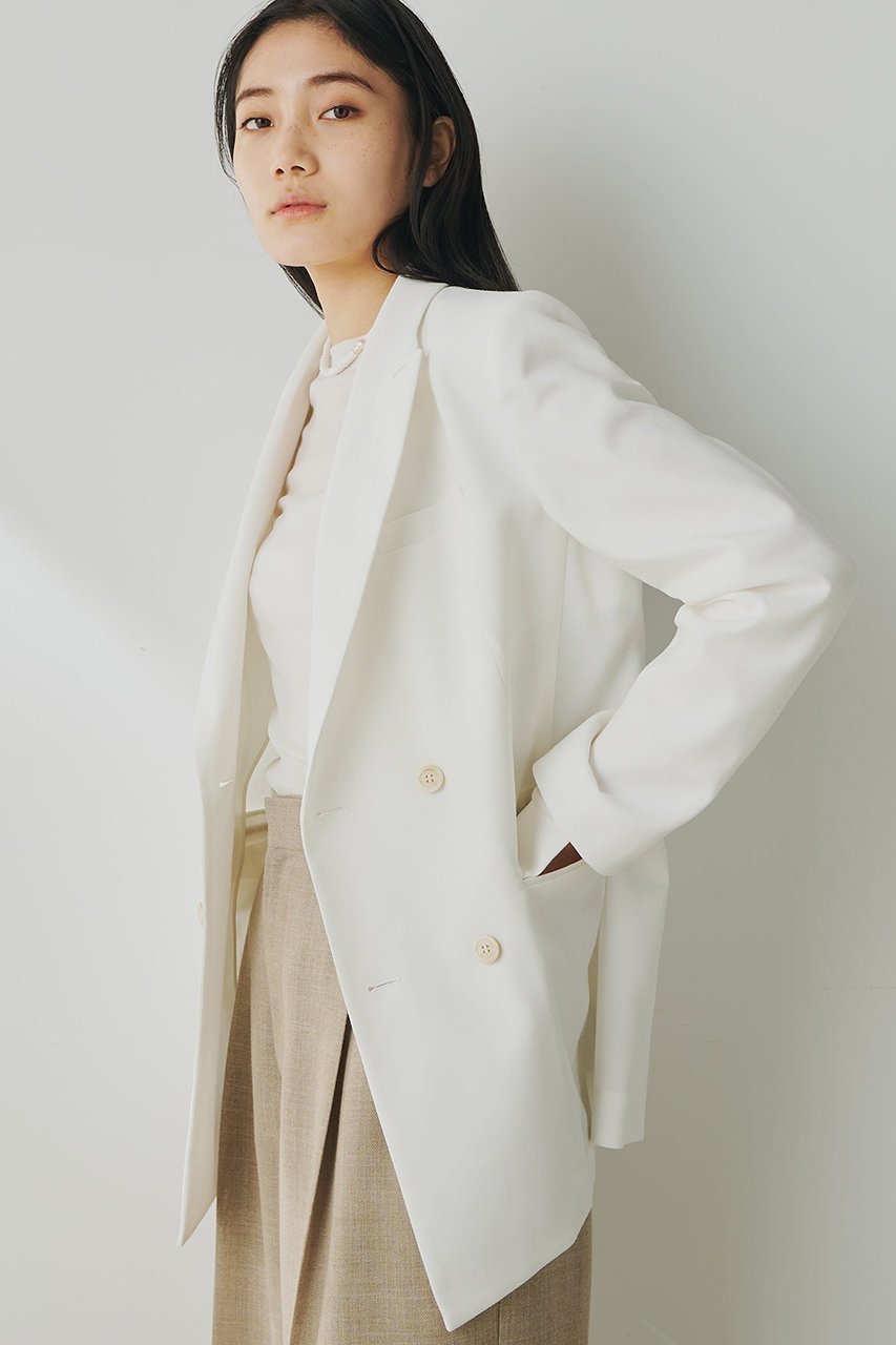 【ウィムガゼット/Whim Gazette】のシアーダブルジャケット 人気、トレンドファッション・服の通販 founy(ファニー) 　ファッション　Fashion　レディースファッション　Fashion for Women　アウター　Coat / Outerwear Collection　レディースジャケット・軽アウター　Jackets　シェイプ　Shape, Slim Fit　ジャケット　Jacket, Outerwear　ボックス　Boxy, Box Shape　メッシュ　Mesh, Net Fabric　エレガント 上品　Elegant　夏　Summer　定番　Standard, Basic Item　春　Spring　S/S・春夏　SS, Spring/Summer, Warm Season　other-3|ID: prp329100004454706 ipo3291000000032811819