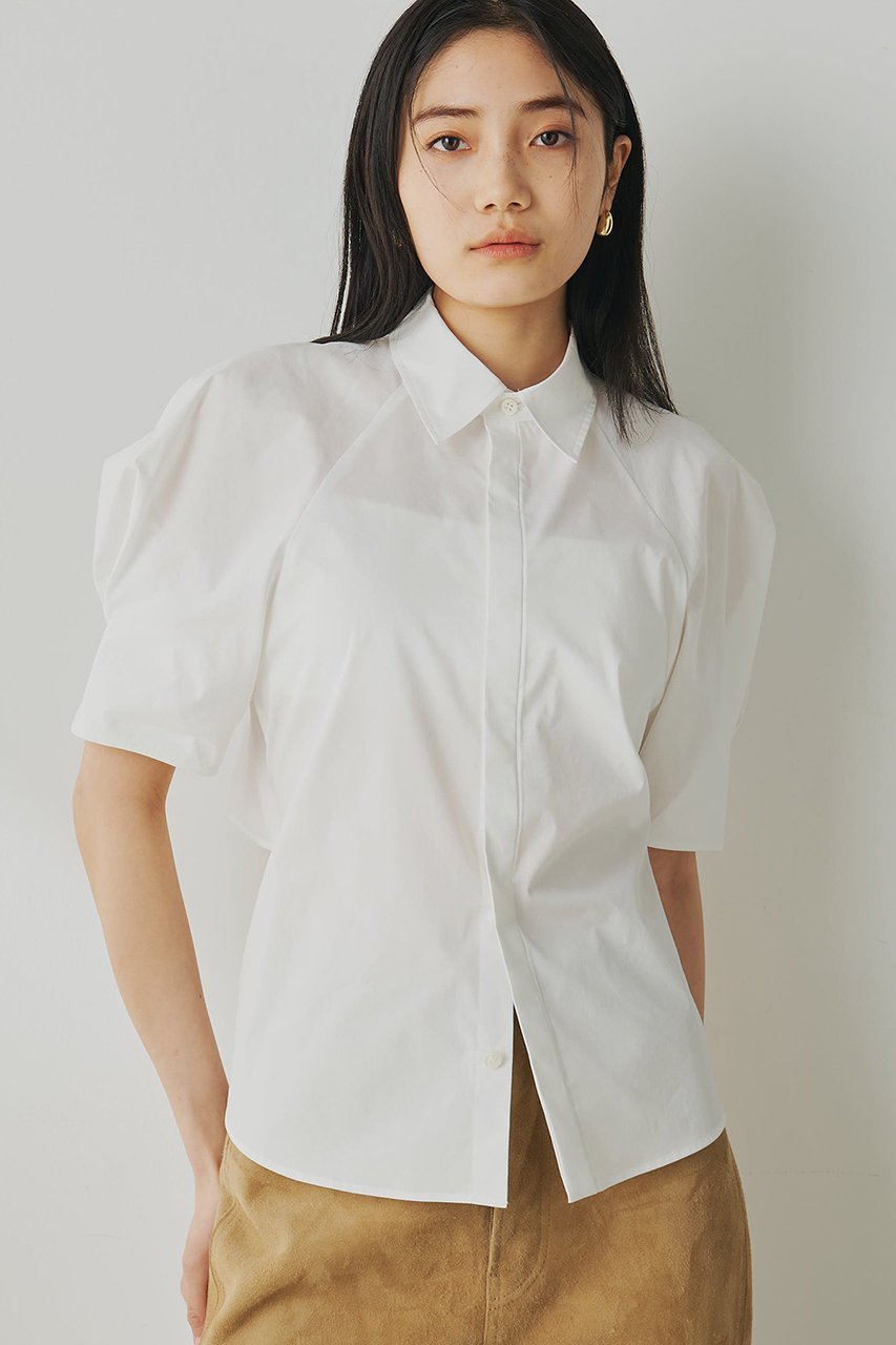【ウィムガゼット/Whim Gazette】のバックリボンブラウス 人気、トレンドファッション・服の通販 founy(ファニー) 　ファッション　Fashion　レディースファッション　Fashion for Women　トップス・カットソー　Cut & Sew Tops　シャツ・ブラウス・オフィスカジュアル　Elegant Blouses & Button-Ups　おすすめ　Recommended / Our Picks　コンパクト　Compact, Small Size　ショート　Short, Short Length　スリーブ　Sleeve, Long Sleeve / Short Sleeve　バルーン　Balloon, Balloon Silhouette　ベビー　Baby, Babywear　リボン　Ribbon, Bow　夏　Summer　春　Spring　S/S・春夏　SS, Spring/Summer, Warm Season　 other-1|ID: prp329100004454708 ipo3291000000032909167