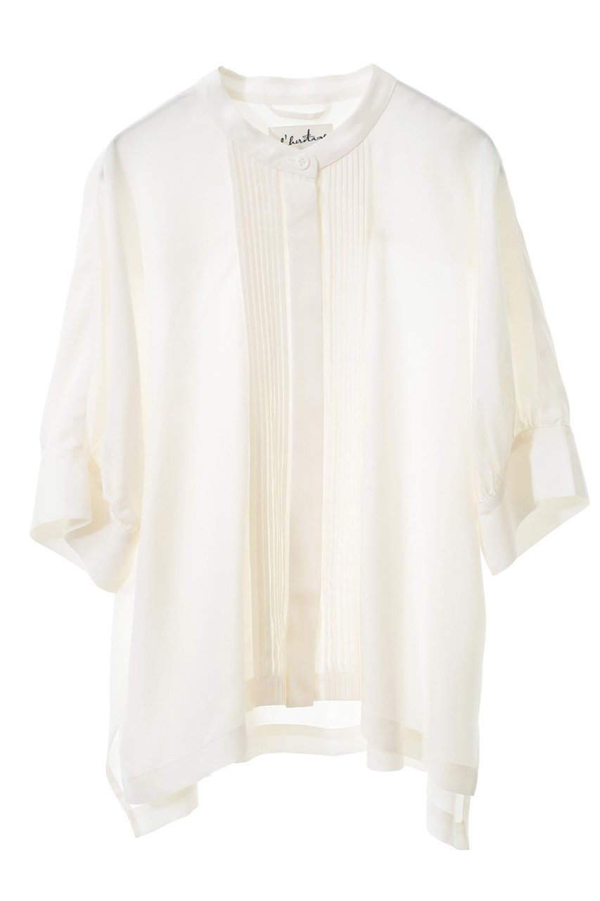 【マルティニーク/martinique】の【l heritage martinique】キュプラスパンバンドカラーシャツ 人気、トレンドファッション・服の通販 founy(ファニー) 　ファッション　Fashion　レディースファッション　Fashion for Women　トップス・カットソー　Cut & Sew Tops　シャツ・ブラウス・オフィスカジュアル　Elegant Blouses & Button-Ups　おすすめ　Recommended / Our Picks　ウォッシャブル　Machine Washable　カフス　Cuff Design　キュプラ　Cupro, Eco Fabric　クラシック　Classic, Timeless Style　スリーブ　Sleeve, Long Sleeve / Short Sleeve　バランス　Balance, Style Balance　ロング　Long, Long-Length　再入荷　Restock / Back in Stock　 other-1|ID: prp329100004454723 ipo3291000000032706178