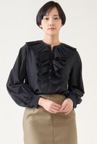 【マルティニーク/martinique】のフリルプリーツブラウス ブラック|ID:prp329100004454724