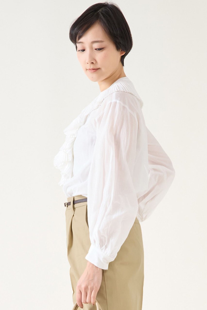 【マルティニーク/martinique】のフリルプリーツブラウス 人気、トレンドファッション・服の通販 founy(ファニー) ファッション Fashion レディースファッション Fashion for Women トップス・カットソー Cut & Sew Tops シャツ・ブラウス・オフィスカジュアル Elegant Blouses & Button-Ups おすすめ Recommended / Our Picks スラックス Slacks, Dress Pants スリーブ Sleeve, Long Sleeve / Short Sleeve デニム Denim, Jeans Material フリル Frill, Ruffle プリーツ Pleats, Pleated ロング Long, Long-Length other-2|ID: prp329100004454724 ipo3291000000035976512