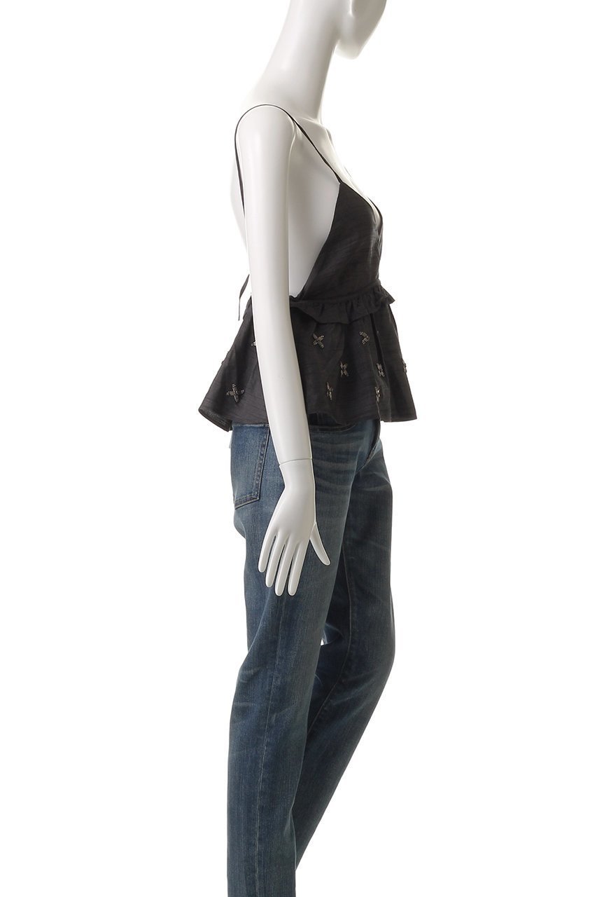 【マリリンムーン/MARILYN MOON】の【SOI-MeME】ビーズモチーフタフタキャミソール 人気、トレンドファッション・服の通販 founy(ファニー) 　ファッション　Fashion　レディースファッション　Fashion for Women　トップス・カットソー　Cut & Sew Tops　キャミソール&ノースリーブ　Camisoles & Sleeveless Tops　シャツ・ブラウス・オフィスカジュアル　Elegant Blouses & Button-Ups　ロングTシャツ・Tシャツ　Longline T-Shirts & Tees　カットソー・ベーシックTシャツ　Cut-and-Sewn Tops / Stretch Tees & Basics　おすすめ　Recommended / Our Picks　キャミ　Camisole, Cami Top　キャミソール　Camisole, Spaghetti Strap Top　セットアップ　Set-Up, Coordinated Outfit　タフタ　Taffeta, Structured Fabric　タンク　Tank Top, Sleeveless Top　フェミニン　Feminine, Girly　フリル　Frill, Ruffle　モチーフ　Motif, Design Theme　リボン　Ribbon, Bow　other-3|ID: prp329100004454737 ipo3291000000036008466