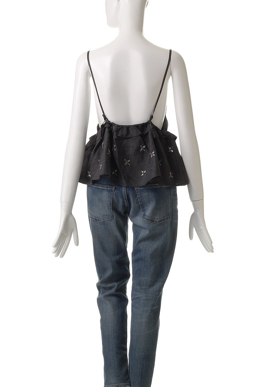 【マリリンムーン/MARILYN MOON】の【SOI-MeME】ビーズモチーフタフタキャミソール 人気、トレンドファッション・服の通販 founy(ファニー) 　ファッション　Fashion　レディースファッション　Fashion for Women　トップス・カットソー　Cut & Sew Tops　キャミソール&ノースリーブ　Camisoles & Sleeveless Tops　シャツ・ブラウス・オフィスカジュアル　Elegant Blouses & Button-Ups　ロングTシャツ・Tシャツ　Longline T-Shirts & Tees　カットソー・ベーシックTシャツ　Cut-and-Sewn Tops / Stretch Tees & Basics　おすすめ　Recommended / Our Picks　キャミ　Camisole, Cami Top　キャミソール　Camisole, Spaghetti Strap Top　セットアップ　Set-Up, Coordinated Outfit　タフタ　Taffeta, Structured Fabric　タンク　Tank Top, Sleeveless Top　フェミニン　Feminine, Girly　フリル　Frill, Ruffle　モチーフ　Motif, Design Theme　リボン　Ribbon, Bow　other-4|ID: prp329100004454737 ipo3291000000036008467