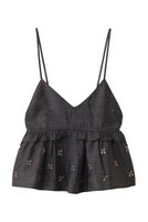 【マリリンムーン/MARILYN MOON】の【SOI-MeME】ビーズモチーフタフタキャミソール 人気、トレンドファッション・服の通販 founy(ファニー) ファッション Fashion レディースファッション Fashion for Women トップス・カットソー Cut & Sew Tops キャミソール&ノースリーブ Camisoles & Sleeveless Tops シャツ・ブラウス・オフィスカジュアル Elegant Blouses & Button-Ups ロングTシャツ・Tシャツ Longline T-Shirts & Tees カットソー・ベーシックTシャツ Cut-and-Sewn Tops / Stretch Tees & Basics おすすめ Recommended / Our Picks キャミ Camisole, Cami Top キャミソール Camisole, Spaghetti Strap Top セットアップ Set-Up, Coordinated Outfit タフタ Taffeta, Structured Fabric タンク Tank Top, Sleeveless Top フェミニン Feminine, Girly フリル Frill, Ruffle モチーフ Motif, Design Theme リボン Ribbon, Bow |ID:prp329100004454737