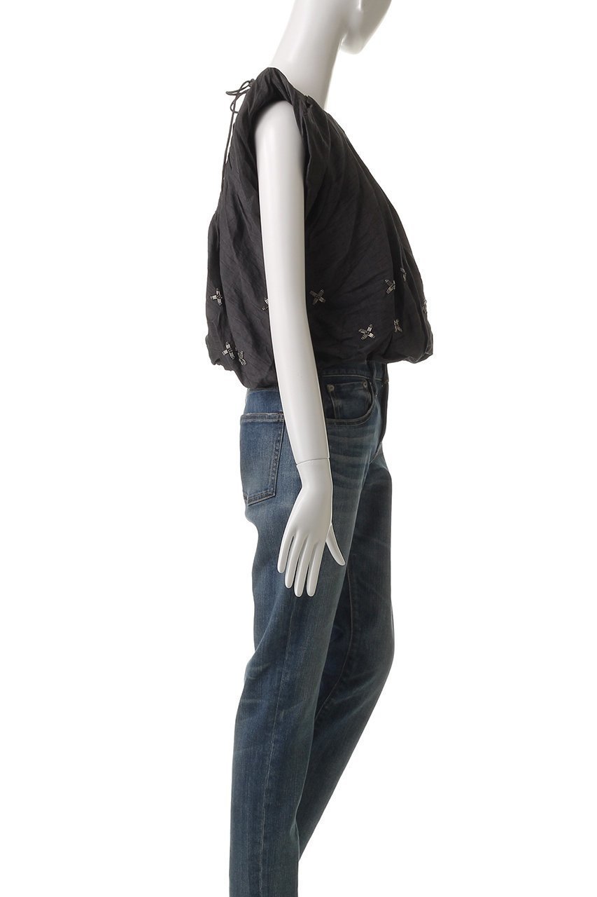 【マリリンムーン/MARILYN MOON】の【SOI-MeME】ビーズモチーフタフタバルーンブラウス 人気、トレンドファッション・服の通販 founy(ファニー) 　ファッション　Fashion　レディースファッション　Fashion for Women　トップス・カットソー　Cut & Sew Tops　シャツ・ブラウス・オフィスカジュアル　Elegant Blouses & Button-Ups　おすすめ　Recommended / Our Picks　ショート　Short, Short Length　スリーブ　Sleeve, Long Sleeve / Short Sleeve　セットアップ　Set-Up, Coordinated Outfit　タフタ　Taffeta, Structured Fabric　バルーン　Balloon, Balloon Silhouette　フラワー　Flower, Floral　other-3|ID: prp329100004454738 ipo3291000000035674434