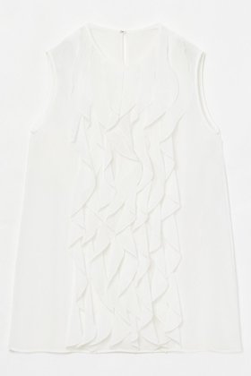 【アルアバイル/allureville】の【LOULOU WILLOUGHBY】シフォンラッフルブラウス 人気、トレンドファッション・服の通販 founy(ファニー) ファッション Fashion レディースファッション WOMEN トップス・カットソー Tops/Tshirt キャミソール / ノースリーブ No Sleeves シャツ/ブラウス Shirts/Blouses おすすめ Recommend ノースリーブ No Sleeve フロント Front ラウンド Round ラッフル Raffle エレガント 上品 Elegant |ID:prp329100004454742