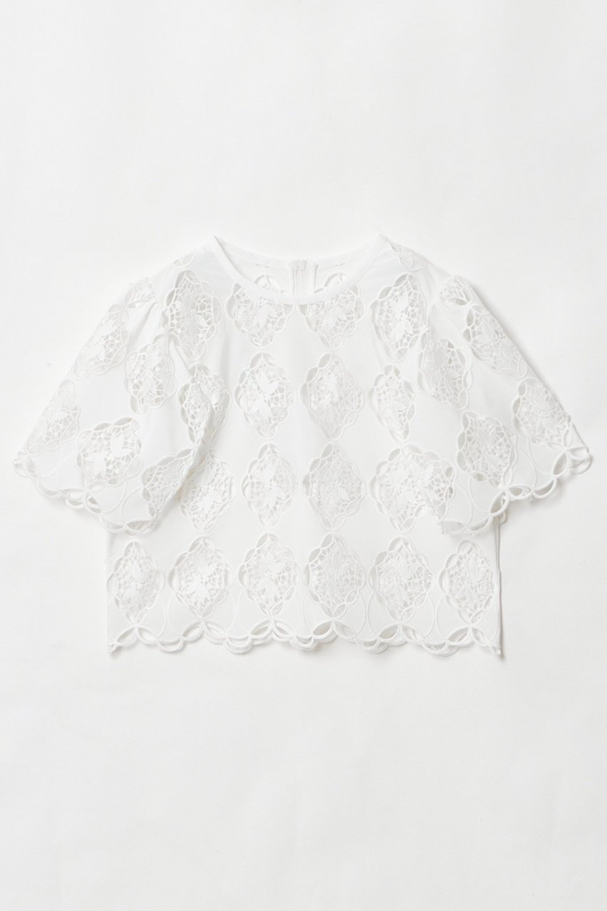 【アルアバイル/allureville】の【LOULOU WILLOUGHBY】タフタシシュウフレアスリーブブラウス 人気、トレンドファッション・服の通販 founy(ファニー) 　ファッション　Fashion　レディースファッション　Fashion for Women　トップス・カットソー　Cut & Sew Tops　シャツ・ブラウス・オフィスカジュアル　Elegant Blouses & Button-Ups　コンパクト　Compact, Small Size　ショート　Short, Short Length　スリーブ　Sleeve, Long Sleeve / Short Sleeve　セットアップ　Set-Up, Coordinated Outfit　タフタ　Taffeta, Structured Fabric　モダン　Modern, Contemporary　モチーフ　Motif, Design Theme　ワイド　Wide, Wide Fit　エレガント 上品　Elegant　再入荷　Restock / Back in Stock　 other-1|ID: prp329100004454743 ipo3291000000032705932