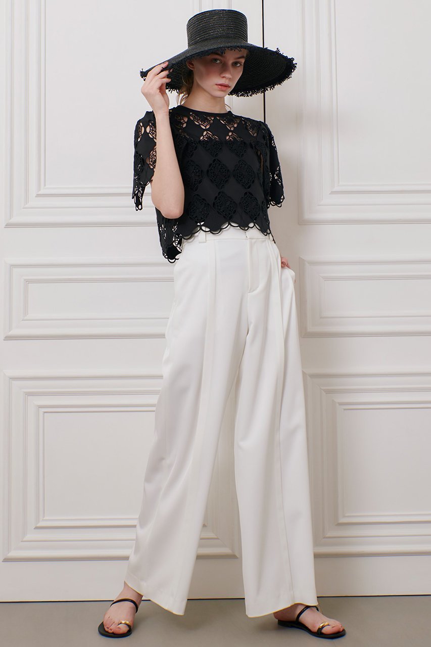 【アルアバイル/allureville】の【LOULOU WILLOUGHBY】タフタシシュウフレアスリーブブラウス 人気、トレンドファッション・服の通販 founy(ファニー) 　ファッション　Fashion　レディースファッション　Fashion for Women　トップス・カットソー　Cut & Sew Tops　シャツ・ブラウス・オフィスカジュアル　Elegant Blouses & Button-Ups　コンパクト　Compact, Small Size　ショート　Short, Short Length　スリーブ　Sleeve, Long Sleeve / Short Sleeve　セットアップ　Set-Up, Coordinated Outfit　タフタ　Taffeta, Structured Fabric　モダン　Modern, Contemporary　モチーフ　Motif, Design Theme　ワイド　Wide, Wide Fit　エレガント 上品　Elegant　再入荷　Restock / Back in Stock　other-3|ID: prp329100004454743 ipo3291000000032705936
