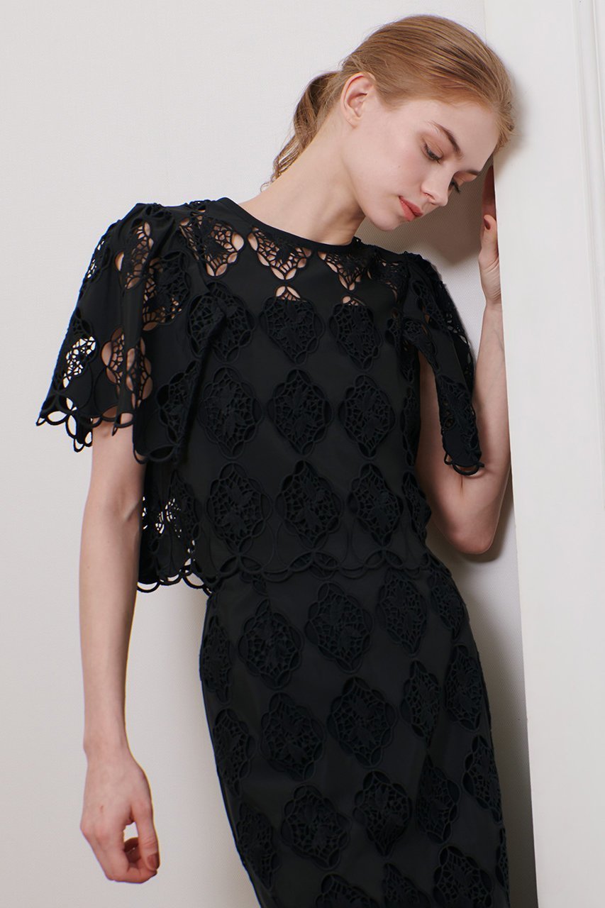 【アルアバイル/allureville】の【LOULOU WILLOUGHBY】タフタシシュウフレアスリーブブラウス 人気、トレンドファッション・服の通販 founy(ファニー) 　ファッション　Fashion　レディースファッション　Fashion for Women　トップス・カットソー　Cut & Sew Tops　シャツ・ブラウス・オフィスカジュアル　Elegant Blouses & Button-Ups　コンパクト　Compact, Small Size　ショート　Short, Short Length　スリーブ　Sleeve, Long Sleeve / Short Sleeve　セットアップ　Set-Up, Coordinated Outfit　タフタ　Taffeta, Structured Fabric　モダン　Modern, Contemporary　モチーフ　Motif, Design Theme　ワイド　Wide, Wide Fit　エレガント 上品　Elegant　再入荷　Restock / Back in Stock　other-6|ID: prp329100004454743 ipo3291000000032705939