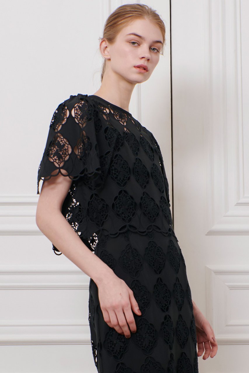【アルアバイル/allureville】の【LOULOU WILLOUGHBY】タフタシシュウフレアスリーブブラウス 人気、トレンドファッション・服の通販 founy(ファニー) 　ファッション　Fashion　レディースファッション　Fashion for Women　トップス・カットソー　Cut & Sew Tops　シャツ・ブラウス・オフィスカジュアル　Elegant Blouses & Button-Ups　コンパクト　Compact, Small Size　ショート　Short, Short Length　スリーブ　Sleeve, Long Sleeve / Short Sleeve　セットアップ　Set-Up, Coordinated Outfit　タフタ　Taffeta, Structured Fabric　モダン　Modern, Contemporary　モチーフ　Motif, Design Theme　ワイド　Wide, Wide Fit　エレガント 上品　Elegant　再入荷　Restock / Back in Stock　other-7|ID: prp329100004454743 ipo3291000000032705940