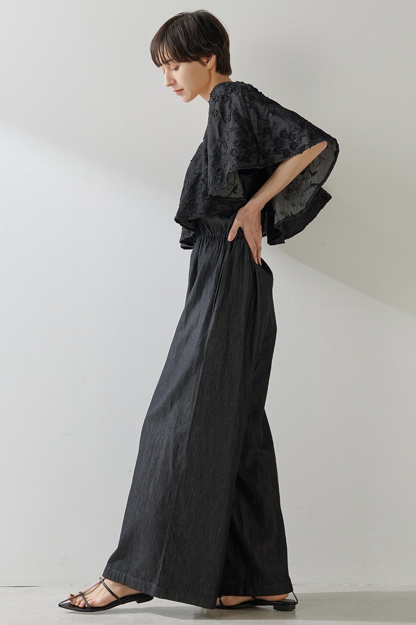 【ウィムガゼット/Whim Gazette】のエンブロイダリージャンプスーツ 人気、トレンドファッション・服の通販 founy(ファニー) 　ファッション　Fashion　レディースファッション　Fashion for Women　パンツ　Pants & Trousers　おすすめ　Recommended / Our Picks　ウォッシュ　Washed Finish　コンビネゾン　Jumpsuit, All-in-One　デニム　Denim, Jeans Material　フレア　Flare, Flared　リゾート　Resort, Vacation Style　エレガント 上品　Elegant　再入荷　Restock / Back in Stock　夏　Summer　旅行　Travel　春　Spring　S/S・春夏　SS, Spring/Summer, Warm Season　other-3|ID: prp329100004454748 ipo3291000000032811811
