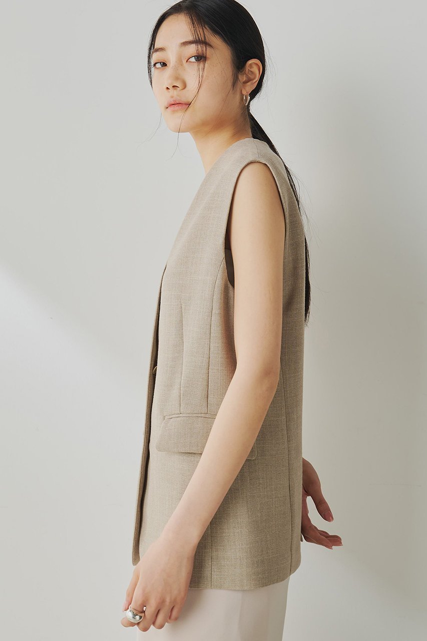 【ウィムガゼット/Whim Gazette】のジュートライクジレ 人気、トレンドファッション・服の通販 founy(ファニー) 　ファッション　Fashion　レディースファッション　WOMEN　アウター　Coat Outerwear　ジャケット　Jackets　おすすめ　Recommend　インナー　Inner　クール　Cool　ジャケット　Jacket　セットアップ　Set Up　ノースリーブ　No Sleeve　フロント　Front　ベスト　Vest　マニッシュ　Mannish　エレガント 上品　Elegant　再入荷　Restock/Back In Stock/Re Arrival　other-3|ID: prp329100004454750 ipo3291000000031251669