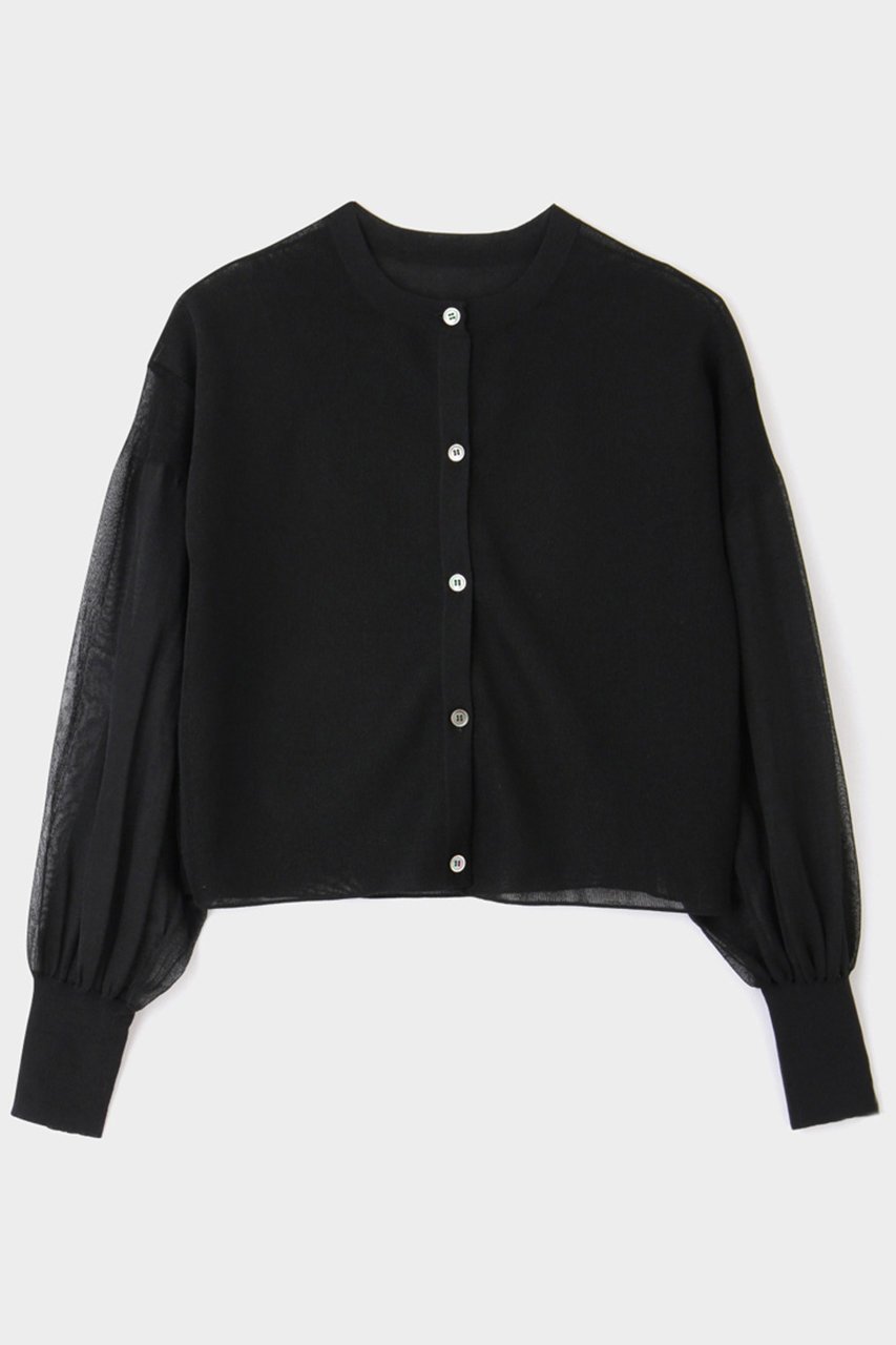【ル フィル/LE PHIL】のシアーニットカーディガン 人気、トレンドファッション・服の通販 founy(ファニー) 　ファッション　Fashion　レディースファッション　Fashion for Women　トップス・カットソー　Cut & Sew Tops　ニット　Knit Tops & Sweaters　カーディガン・羽織り　Layered Style Cardigans　おすすめ　Recommended / Our Picks　カーディガン　Cardigan, Knitwear　ショート　Short, Short Length　バランス　Balance, Style Balance　ミラノリブ　Milano Rib, Milano Stitch　ワイド　Wide, Wide Fit　今季　This Season, Current Season　 other-1|ID: prp329100004454754 ipo3291000000032931714