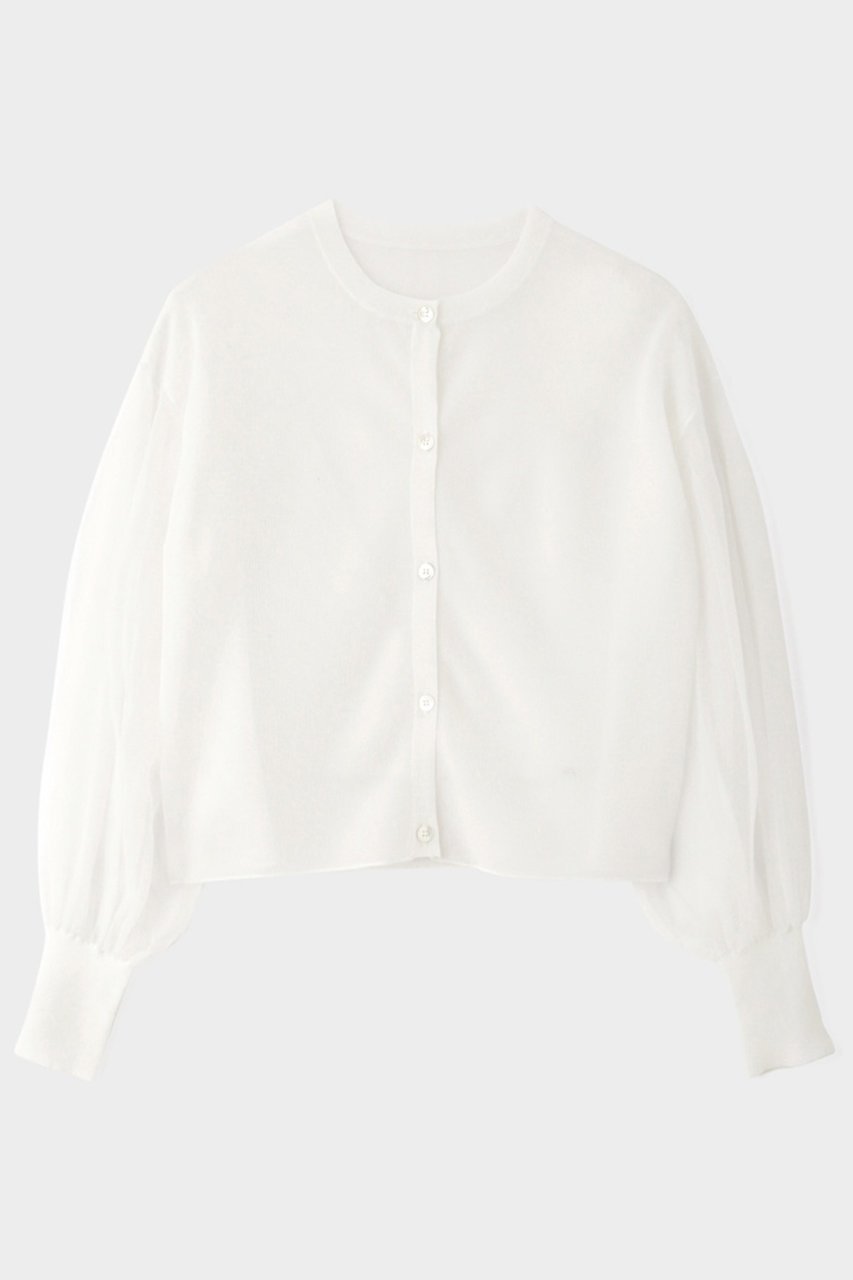 【ル フィル/LE PHIL】のシアーニットカーディガン インテリア・キッズ・メンズ・レディースファッション・服の通販 founy(ファニー) 　ファッション　Fashion　レディースファッション　Fashion for Women　トップス・カットソー　Cut & Sew Tops　ニット　Knit Tops & Sweaters　カーディガン・羽織り　Layered Style Cardigans　おすすめ　Recommended / Our Picks　カーディガン　Cardigan, Knitwear　ショート　Short, Short Length　バランス　Balance, Style Balance　ミラノリブ　Milano Rib, Milano Stitch　ワイド　Wide, Wide Fit　今季　This Season, Current Season　ホワイト|ID: prp329100004454754 ipo3291000000035863592