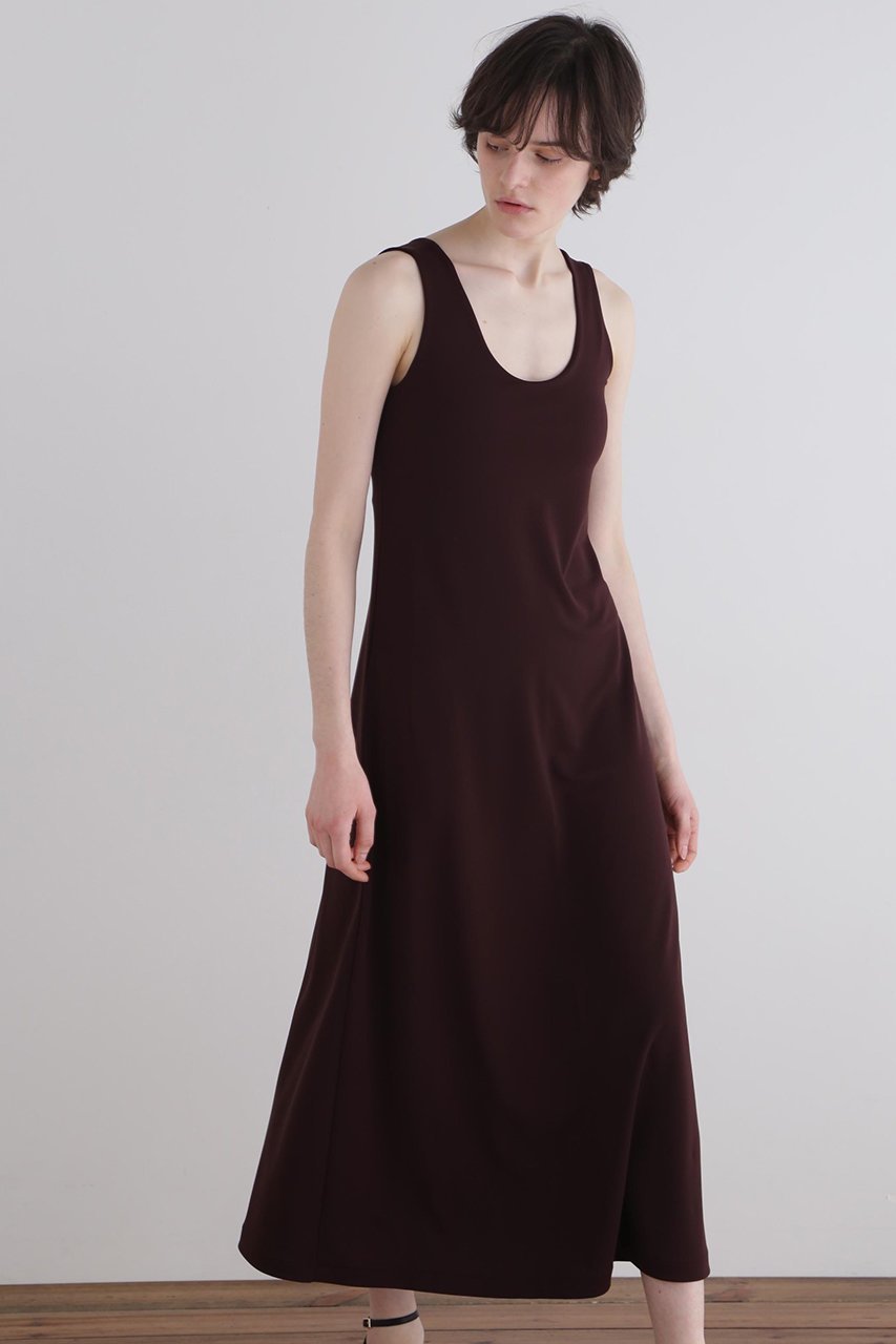 【ル フィル/LE PHIL】のカップインUネックドレス インテリア・キッズ・メンズ・レディースファッション・服の通販 founy(ファニー) 　ファッション　Fashion　レディースファッション　WOMEN　ワンピース　Dress　ドレス　Party Dresses　チュニック　Tunic　インナー　Inner　カッティング　Cutting　シアー　Sheer　シンプル　Simple　ジャケット　Jacket　ジャージー　Jersey　ストレッチ　Stretch　チュニック　Tunic　ドレス　Dress　ラップ　Wrap　ロング　Long　定番　Standard　ブラウン|ID: prp329100004454755 ipo3291000000031862609