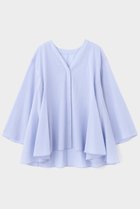 【ル フィル/LE PHIL】のトリアセオーガンジーブラウス 人気、トレンドファッション・服の通販 founy(ファニー) ファッション Fashion レディースファッション Fashion for Women トップス・カットソー Cut & Sew Tops シャツ・ブラウス・オフィスカジュアル Elegant Blouses & Button-Ups スリーブ Sleeve, Long Sleeve / Short Sleeve フォルム Silhouette, Form フロント Front, Front Design ロング Long, Long-Length thumbnail ブルー|ID: prp329100004454758 ipo3291000000035534683