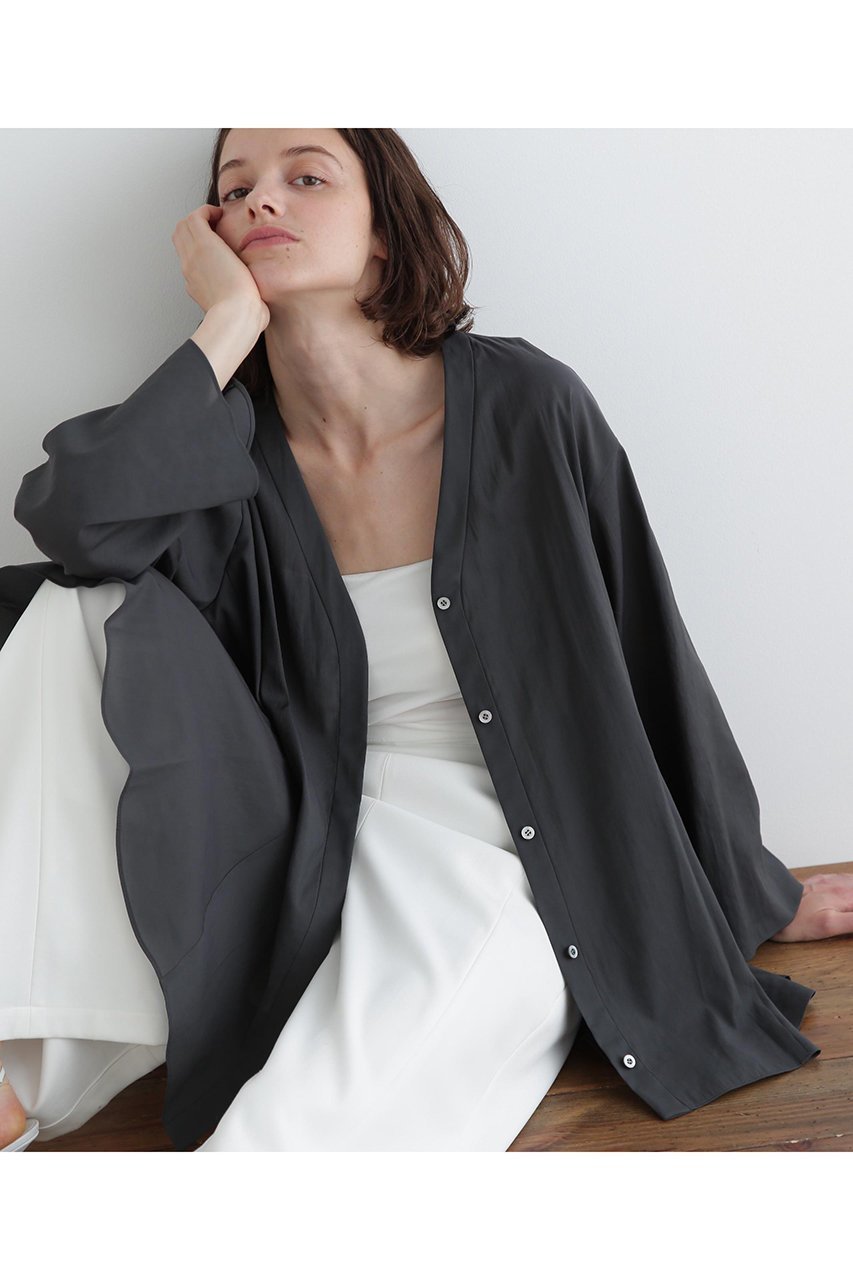 【ル フィル/LE PHIL】のトリアセオーガンジーブラウス 人気、トレンドファッション・服の通販 founy(ファニー) 　ファッション　Fashion　レディースファッション　Fashion for Women　トップス・カットソー　Cut & Sew Tops　シャツ・ブラウス・オフィスカジュアル　Elegant Blouses & Button-Ups　スリーブ　Sleeve, Long Sleeve / Short Sleeve　フォルム　Silhouette, Form　フロント　Front, Front Design　ロング　Long, Long-Length　other-2|ID: prp329100004454758 ipo3291000000035534685