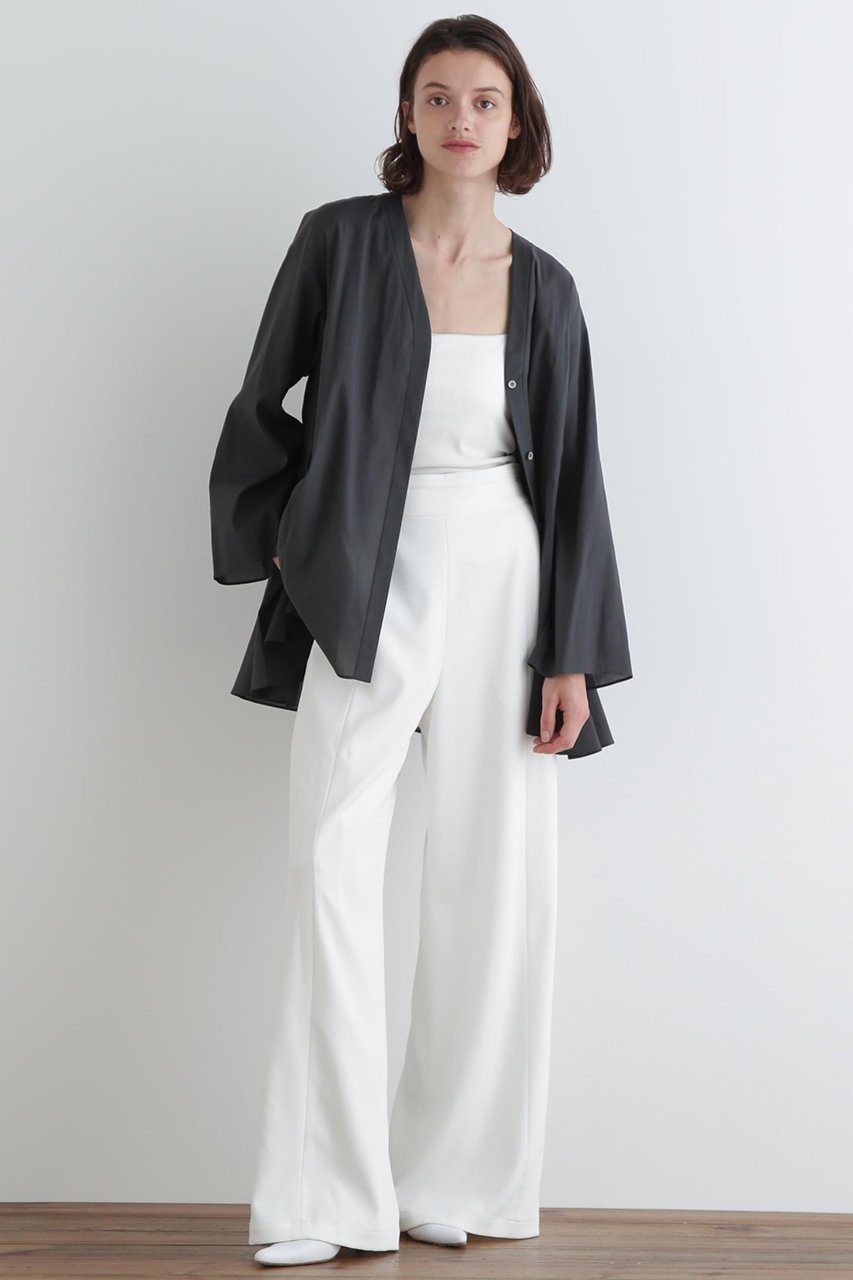 【ル フィル/LE PHIL】のトリアセオーガンジーブラウス 人気、トレンドファッション・服の通販 founy(ファニー) 　ファッション　Fashion　レディースファッション　Fashion for Women　トップス・カットソー　Cut & Sew Tops　シャツ・ブラウス・オフィスカジュアル　Elegant Blouses & Button-Ups　スリーブ　Sleeve, Long Sleeve / Short Sleeve　フォルム　Silhouette, Form　フロント　Front, Front Design　ロング　Long, Long-Length　other-3|ID: prp329100004454758 ipo3291000000035534687