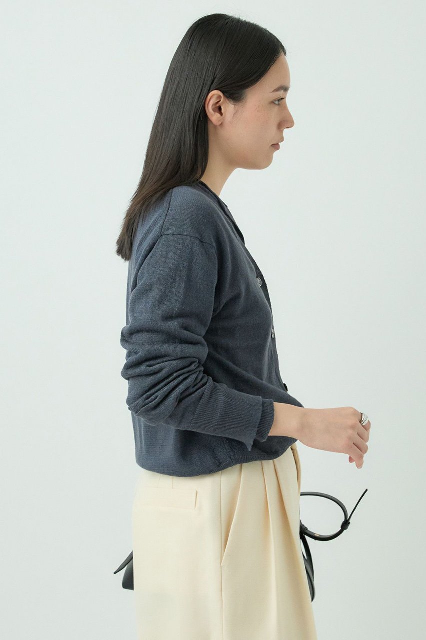 【カオス/Chaos】のヴェータリネンカーディガン 人気、トレンドファッション・服の通販 founy(ファニー) 　ファッション　Fashion　レディースファッション　Fashion for Women　トップス・カットソー　Cut & Sew Tops　ニット　Knit Tops & Sweaters　カーディガン・羽織り　Layered Style Cardigans　カーディガン　Cardigan, Knitwear　コンパクト　Compact, Small Size　ストレッチ　Stretch, Stretchy Fabric　スリット　Slit, Slit Detail　ネップ　Nepp, Slub Yarn　フィット　Fit, Slim Fit　リネン　Linen, Linen Fabric　再入荷　Restock / Back in Stock　夏　Summer　other-7|ID: prp329100004454761 ipo3291000000032921311