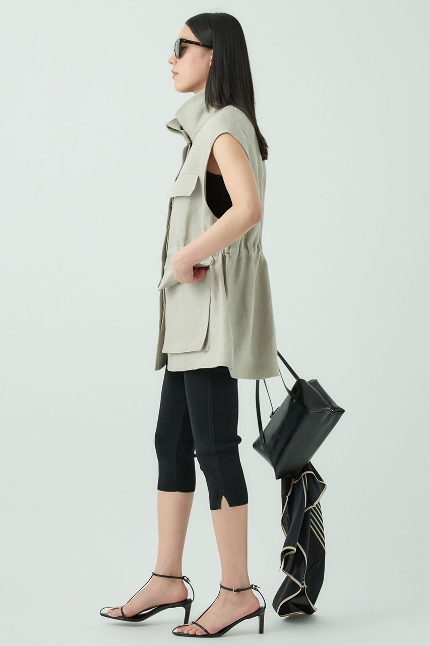 【カオス/Chaos】のリネンキャンバスベスト 人気、トレンドファッション・服の通販 founy(ファニー) 　ファッション　Fashion　レディースファッション　WOMEN　アウター　Coat Outerwear　ジャケット　Jackets　ジャケット　Jacket　フロント　Front　ベスト　Vest　ポケット　Pocket　ミリタリー　Military　リネン　Linen　ロング　Long　再入荷　Restock/Back In Stock/Re Arrival　other-3|ID: prp329100004454762 ipo3291000000031251697