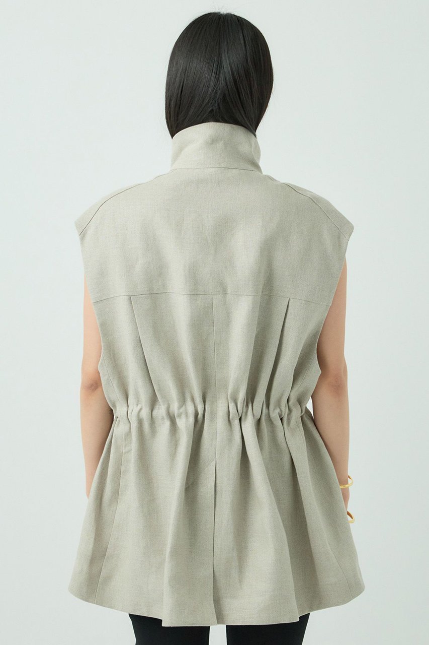 【カオス/Chaos】のリネンキャンバスベスト 人気、トレンドファッション・服の通販 founy(ファニー) 　ファッション　Fashion　レディースファッション　Fashion for Women　アウター　Coat / Outerwear Collection　レディースジャケット・軽アウター　Jackets　ジャケット　Jacket, Outerwear　フロント　Front, Front Design　ベスト　Vest, Waistcoat　ポケット　Pocket, Pocket Detail　ミリタリー　Military, Army Style　リネン　Linen, Linen Fabric　ロング　Long, Long-Length　再入荷　Restock / Back in Stock　other-7|ID: prp329100004454762 ipo3291000000032694114