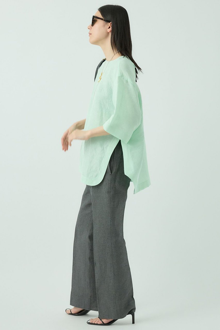 【カオス/Chaos】のパースローブTシャツ 人気、トレンドファッション・服の通販 founy(ファニー) 　ファッション　Fashion　レディースファッション　Ladies' Fashion Online　トップス・カットソー　Tops/Tshirt　シャツ/ブラウス　Shirts/Blouses　ロング / Tシャツ　T-Shirts　カットソー　Cut and Sewn　クラシック　Classic　ショート　Short　シルク　Silk　シンプル　Simple　スリーブ　Sleeve　フロント　Front　ラウンド　Round　リネン　Linen　再入荷　Restock/Back In Stock/Re Arrival　other-3|ID: prp329100004454763 ipo3291000000031251702