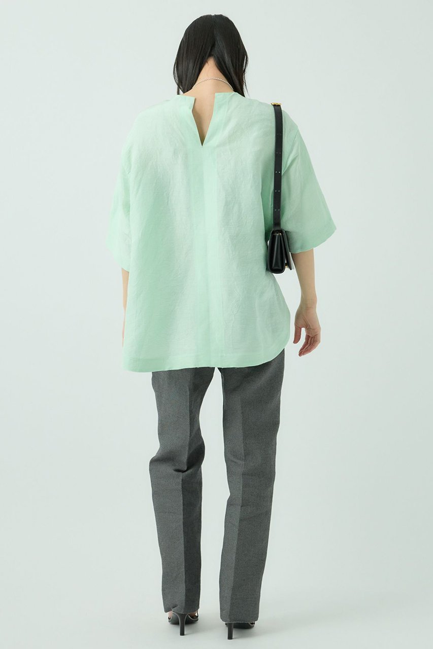 【カオス/Chaos】のパースローブTシャツ 人気、トレンドファッション・服の通販 founy(ファニー) 　ファッション　Fashion　レディースファッション　Ladies' Fashion Online　トップス・カットソー　Tops/Tshirt　シャツ/ブラウス　Shirts/Blouses　ロング / Tシャツ　T-Shirts　カットソー　Cut and Sewn　クラシック　Classic　ショート　Short　シルク　Silk　シンプル　Simple　スリーブ　Sleeve　フロント　Front　ラウンド　Round　リネン　Linen　再入荷　Restock/Back In Stock/Re Arrival　other-4|ID: prp329100004454763 ipo3291000000031251704
