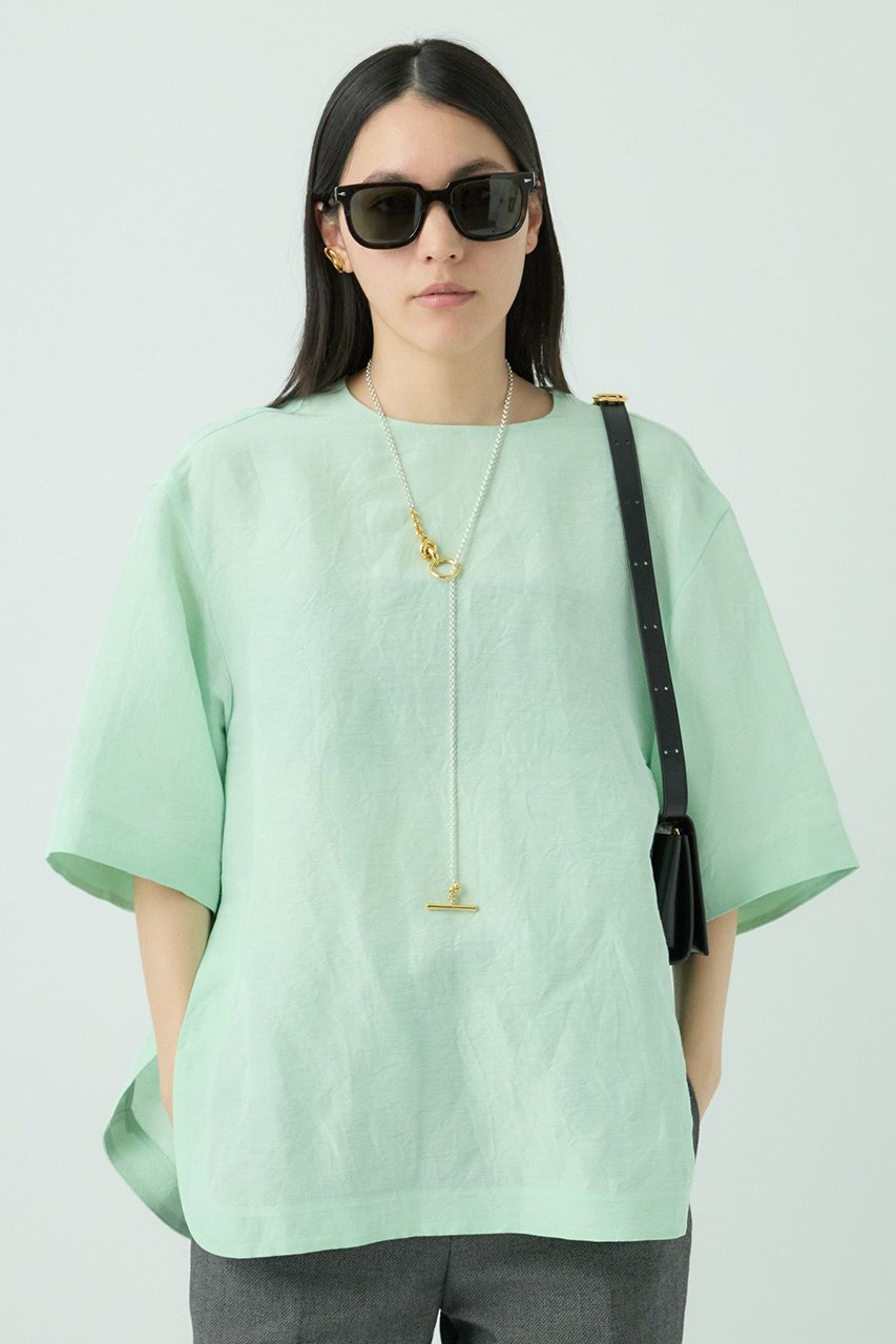 【カオス/Chaos】のパースローブTシャツ 人気、トレンドファッション・服の通販 founy(ファニー) 　ファッション　Fashion　レディースファッション　Ladies' Fashion Online　トップス・カットソー　Tops/Tshirt　シャツ/ブラウス　Shirts/Blouses　ロング / Tシャツ　T-Shirts　カットソー　Cut and Sewn　クラシック　Classic　ショート　Short　シルク　Silk　シンプル　Simple　スリーブ　Sleeve　フロント　Front　ラウンド　Round　リネン　Linen　再入荷　Restock/Back In Stock/Re Arrival　other-5|ID: prp329100004454763 ipo3291000000031324500