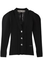 【プランク プロジェクト/PRANK PROJECT】のパフスリーブレースニットカーデ / Puff Sleeve Lace Knit Cardigan BLK(ブラック)|ID: prp329100004454773 ipo3291000000035333745