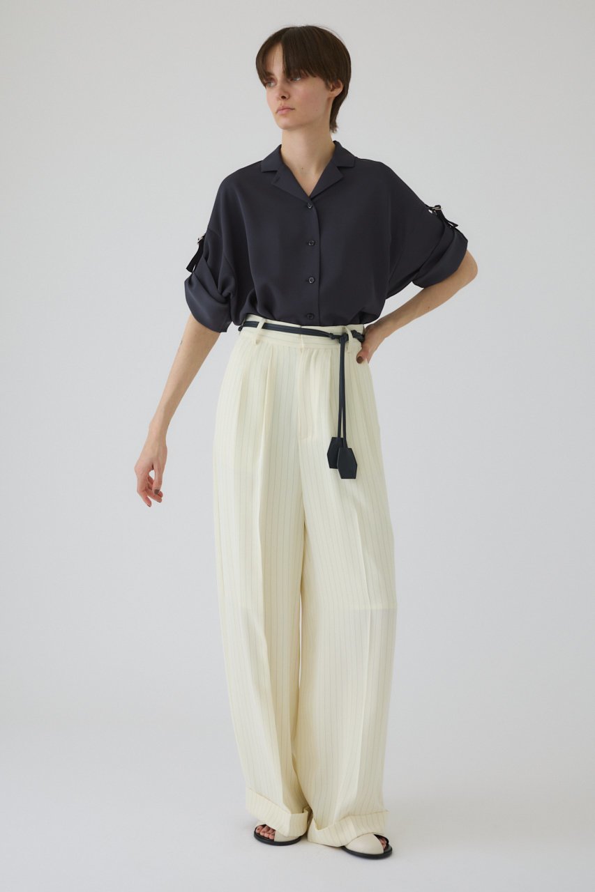 【リムアーク/RIM.ARK】のDouble belt set wide PT/パンツ 人気、トレンドファッション・服の通販 founy(ファニー) 　ファッション　Fashion　レディースファッション　WOMEN　パンツ　Pants　おすすめ　Recommend　エレガント 上品　Elegant　ストライプ　Stripe　ベーシック　Basic　ロング　Long　ワイド　Wide　無地　Plain Color　other-5|ID: prp329100004454776 ipo3291000000031324538