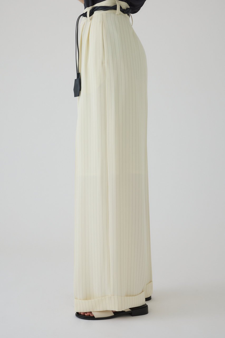 【リムアーク/RIM.ARK】のDouble belt set wide PT/パンツ 人気、トレンドファッション・服の通販 founy(ファニー) 　ファッション　Fashion　レディースファッション　Fashion for Women　パンツ　Pants & Trousers　おすすめ　Recommended / Our Picks　エレガント 上品　Elegant　ストライプ　Stripe, Striped Pattern　ベーシック　Basic, Essential　ロング　Long, Long-Length　ワイド　Wide, Wide Fit　無地　Plain, Solid Color　other-3|ID: prp329100004454776 ipo3291000000036180935