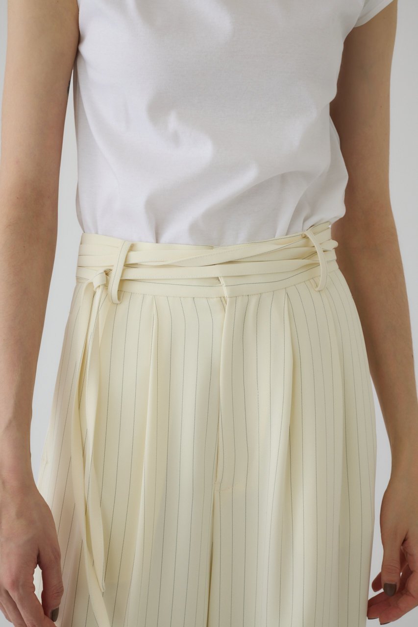 【リムアーク/RIM.ARK】のDouble belt set wide PT/パンツ 人気、トレンドファッション・服の通販 founy(ファニー) 　ファッション　Fashion　レディースファッション　Fashion for Women　パンツ　Pants & Trousers　おすすめ　Recommended / Our Picks　エレガント 上品　Elegant　ストライプ　Stripe, Striped Pattern　ベーシック　Basic, Essential　ロング　Long, Long-Length　ワイド　Wide, Wide Fit　無地　Plain, Solid Color　other-8|ID: prp329100004454776 ipo3291000000036180940