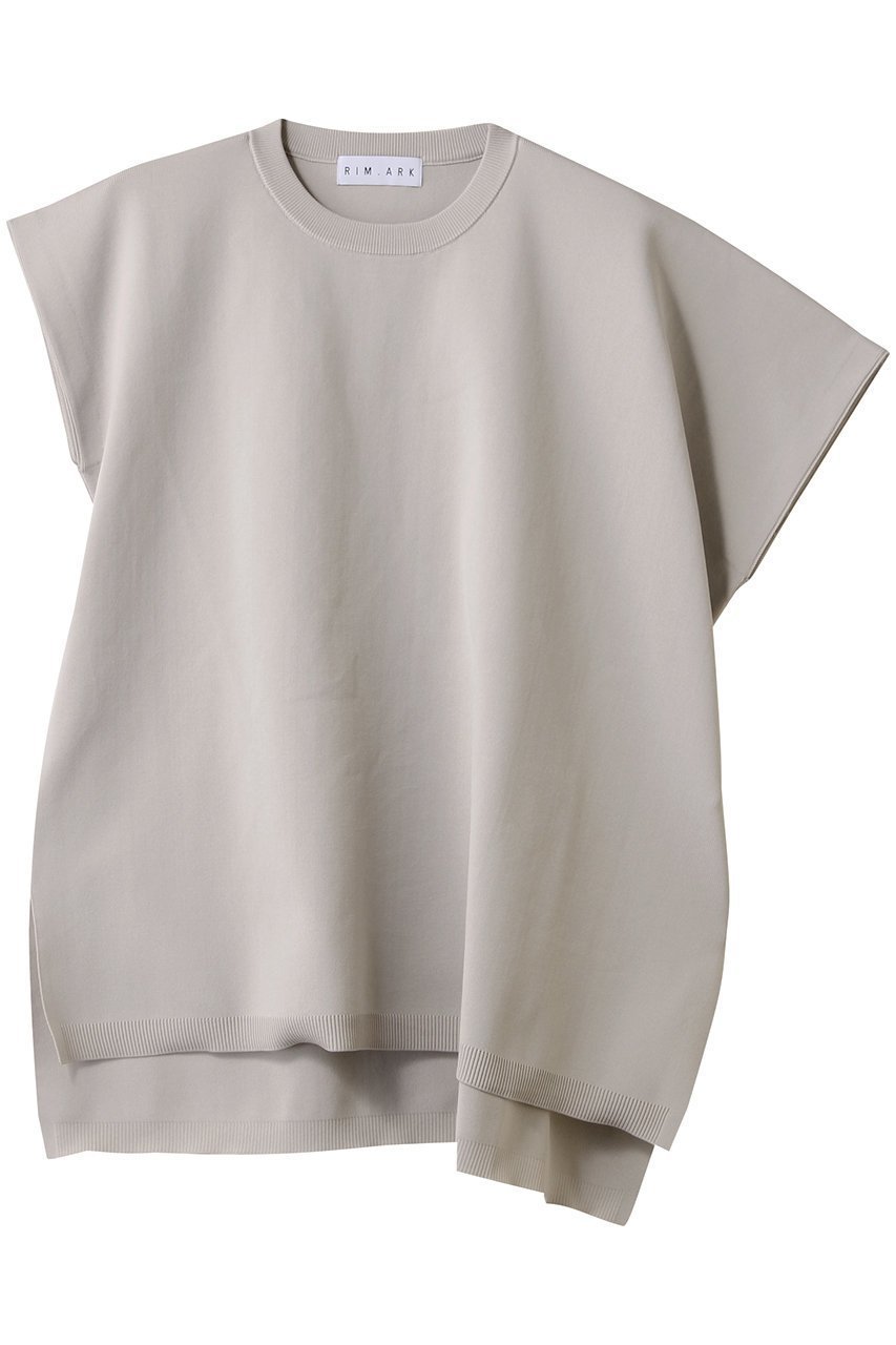【リムアーク/RIM.ARK】のAsymmetry knit tops/ニット インテリア・キッズ・メンズ・レディースファッション・服の通販 founy(ファニー) 　ファッション　Fashion　レディースファッション　Fashion for Women　トップス・カットソー　Cut & Sew Tops　ニット　Knit Tops & Sweaters　カジュアルプルオーバー・ニットトップス　Pullovers & Knit Tops / Casual Pullovers　アシンメトリー　Asymmetrical Style　シンプル　Simple, Minimal　バランス　Balance, Style Balance　夏　Summer　ライトベージュ|ID: prp329100004454779 ipo3291000000032934408