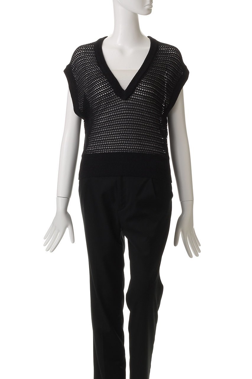 【リムアーク/RIM.ARK】のSummer knit v neck tops/ニット 人気、トレンドファッション・服の通販 founy(ファニー) 　ファッション　Fashion　レディースファッション　Fashion for Women　トップス・カットソー　Cut & Sew Tops　ニット　Knit Tops & Sweaters　カジュアルプルオーバー・ニットトップス　Pullovers & Knit Tops / Casual Pullovers　おすすめ　Recommended / Our Picks　コンパクト　Compact, Small Size　ベスト　Vest, Waistcoat　夏　Summer　透かし　Cut-Out, Lacework　other-2|ID: prp329100004454780 ipo3291000000032961163