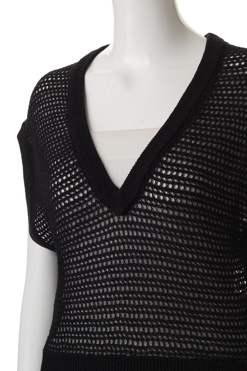 【リムアーク/RIM.ARK】のSummer knit v neck tops/ニット 人気、トレンドファッション・服の通販 founy(ファニー) 　ファッション　Fashion　レディースファッション　Fashion for Women　トップス・カットソー　Cut & Sew Tops　ニット　Knit Tops & Sweaters　カジュアルプルオーバー・ニットトップス　Pullovers & Knit Tops / Casual Pullovers　おすすめ　Recommended / Our Picks　コンパクト　Compact, Small Size　ベスト　Vest, Waistcoat　夏　Summer　透かし　Cut-Out, Lacework　other-5|ID: prp329100004454780 ipo3291000000032961176
