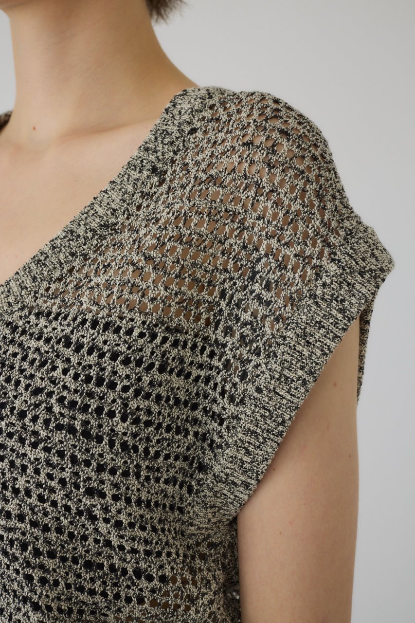 【リムアーク/RIM.ARK】のSummer knit v neck tops/ニット 人気、トレンドファッション・服の通販 founy(ファニー) 　ファッション　Fashion　レディースファッション　Fashion for Women　トップス・カットソー　Cut & Sew Tops　ニット　Knit Tops & Sweaters　カジュアルプルオーバー・ニットトップス　Pullovers & Knit Tops / Casual Pullovers　おすすめ　Recommended / Our Picks　コンパクト　Compact, Small Size　ベスト　Vest, Waistcoat　夏　Summer　透かし　Cut-Out, Lacework　other-8|ID: prp329100004454780 ipo3291000000032961189