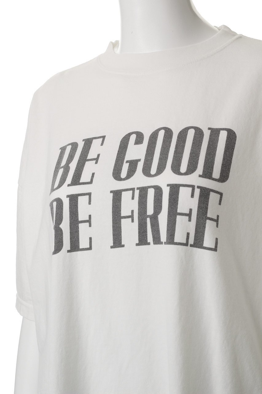 【デザイン ワークス/DESIGN WORKS】の【別注】REMI ELIEF ロゴTシャツ BE GOOD BE FREE 人気、トレンドファッション・服の通販 founy(ファニー) 　ファッション　Fashion　レディースファッション　Fashion for Women　トップス・カットソー　Cut & Sew Tops　シャツ・ブラウス・オフィスカジュアル　Elegant Blouses & Button-Ups　ロングTシャツ・Tシャツ　Longline T-Shirts & Tees　カットソー・ベーシックTシャツ　Cut-and-Sewn Tops / Stretch Tees & Basics　アメリカン　American Style　ショート　Short, Short Length　スリーブ　Sleeve, Long Sleeve / Short Sleeve　トレンド　Trend, Trending Now　プリント　Print, Printed Pattern　ベーシック　Basic, Essential　リラックス　Relax, Relaxed Fit　レギュラー　Regular, Standard Fit　再入荷　Restock / Back in Stock　別注　Limited Edition, Custom Order　other-5|ID: prp329100004454786 ipo3291000000032808915