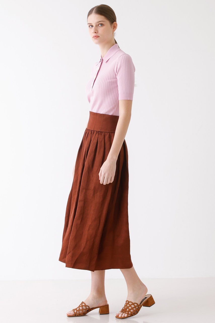 【デザイン ワークス/DESIGN WORKS】のワイドリブポロニット 人気、トレンドファッション・服の通販 founy(ファニー) 　ファッション　Fashion　レディースファッション　WOMEN　トップス・カットソー　Tops/Tshirt　ニット　Knit Tops　プルオーバー　Pullover　なめらか　Smooth　キュプラ　Cupra　シンプル　Simple　ストレッチ　Stretch　トレンド　Trend　フェミニン　Feminine　マニッシュ　Mannish　エレガント 上品　Elegant　other-4|ID: prp329100004454787 ipo3291000000031250819