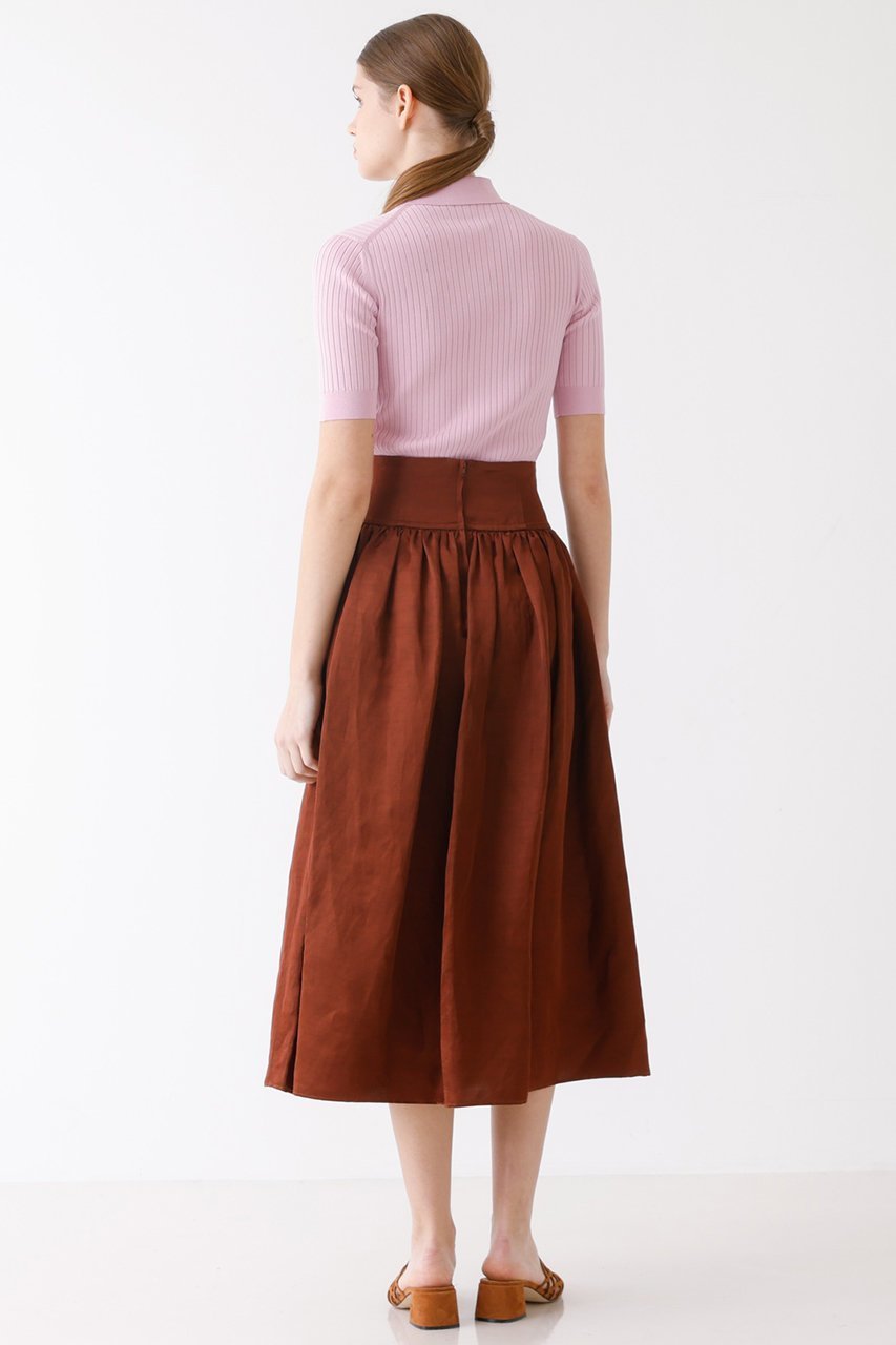 【デザイン ワークス/DESIGN WORKS】のワイドリブポロニット 人気、トレンドファッション・服の通販 founy(ファニー) 　ファッション　Fashion　レディースファッション　Fashion for Women　トップス・カットソー　Cut & Sew Tops　ニット　Knit Tops & Sweaters　カジュアルプルオーバー・ニットトップス　Pullovers & Knit Tops / Casual Pullovers　なめらか　Smooth, Silky Texture　キュプラ　Cupro, Eco Fabric　シンプル　Simple, Minimal　ストレッチ　Stretch, Stretchy Fabric　トレンド　Trend, Trending Now　フェミニン　Feminine, Girly　マニッシュ　Mannish, Boyish　エレガント 上品　Elegant　other-5|ID: prp329100004454787 ipo3291000000035962071