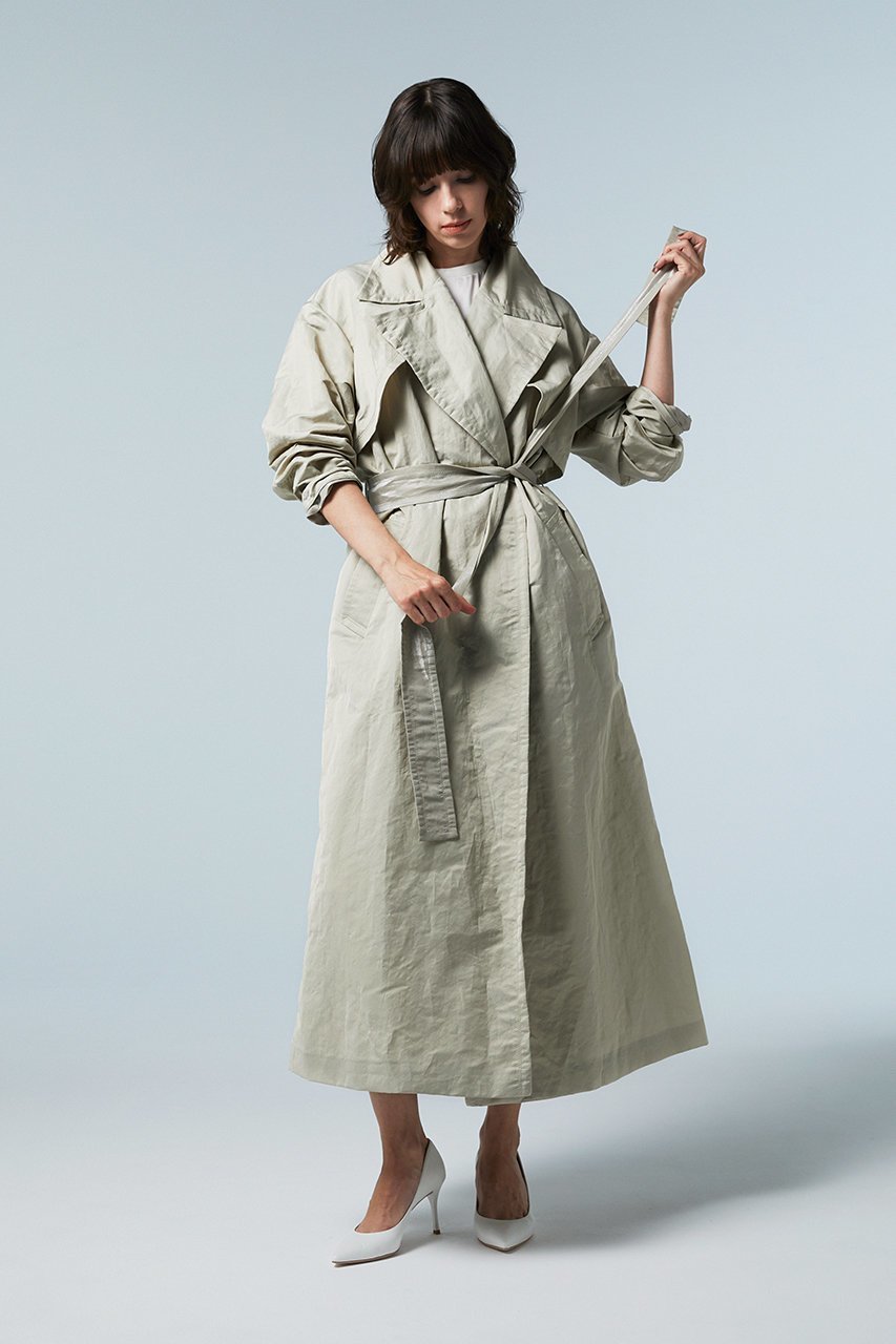 【オーヴィル/EAUVIRE】のロングラップトレンチ 人気、トレンドファッション・服の通販 founy(ファニー) 　ファッション　Fashion　レディースファッション　WOMEN　アウター　Coat Outerwear　コート　Coats　スタイリッシュ　Stylish　タンブラー　Tumbler　メタリック　Metallic　ロング　Long　エレガント 上品　Elegant　軽量　Lightweight　other-8|ID: prp329100004456298 ipo3291000000031323825