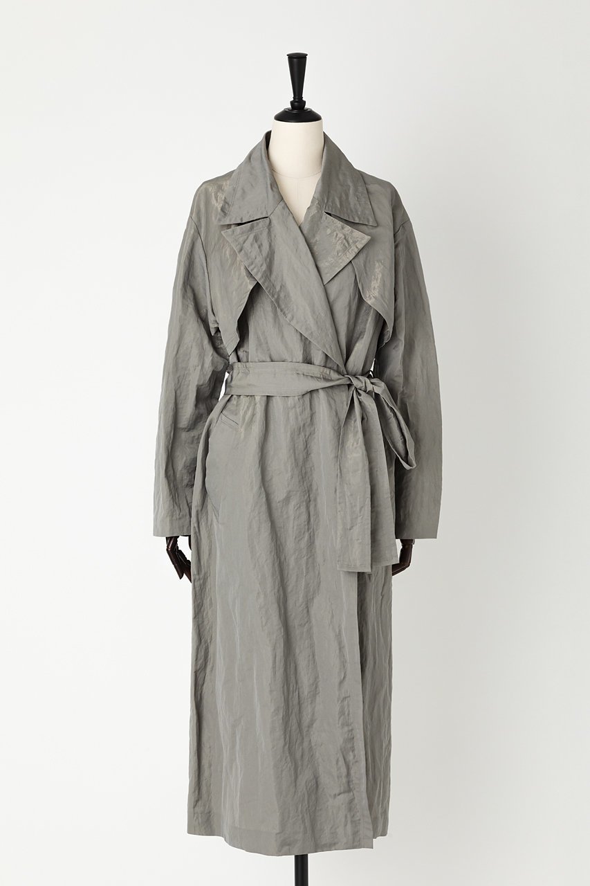 【オーヴィル/EAUVIRE】のロングラップトレンチ インテリア・キッズ・メンズ・レディースファッション・服の通販 founy(ファニー) 　ファッション　Fashion　レディースファッション　Fashion for Women　アウター　Coat / Outerwear Collection　コート・ロングコート・ピーコート　Long Coats, Peacoats & More　スタイリッシュ　Stylish, Fashionable　タンブラー　Tumbler, Travel Mug　メタリック　Metallic, Shiny Finish　ロング　Long, Long-Length　エレガント 上品　Elegant　軽量　Lightweight, Ultra Light　カーキ|ID: prp329100004456298 ipo3291000000032927202