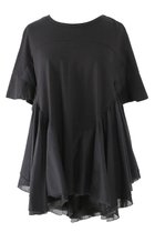 【アユーシ/AAYUSHI】のロングティアードフリルテールトップス 人気、トレンドファッション・服の通販 founy(ファニー) ファッション Fashion レディースファッション Fashion for Women トップス・カットソー Cut & Sew Tops シャツ・ブラウス・オフィスカジュアル Elegant Blouses & Button-Ups ロングTシャツ・Tシャツ Longline T-Shirts & Tees カットソー・ベーシックTシャツ Cut-and-Sewn Tops / Stretch Tees & Basics ギャザー Gathered, Ruffled ショート Short, Short Length シンプル Simple, Minimal スリーブ Sleeve, Long Sleeve / Short Sleeve デニム Denim, Jeans Material バランス Balance, Style Balance パターン Pattern, Design Print フリル Frill, Ruffle ランダム Random, Irregular ロング Long, Long-Length 再入荷 Restock / Back in Stock thumbnail ブラック|ID: prp329100004456310 ipo3291000000032860633